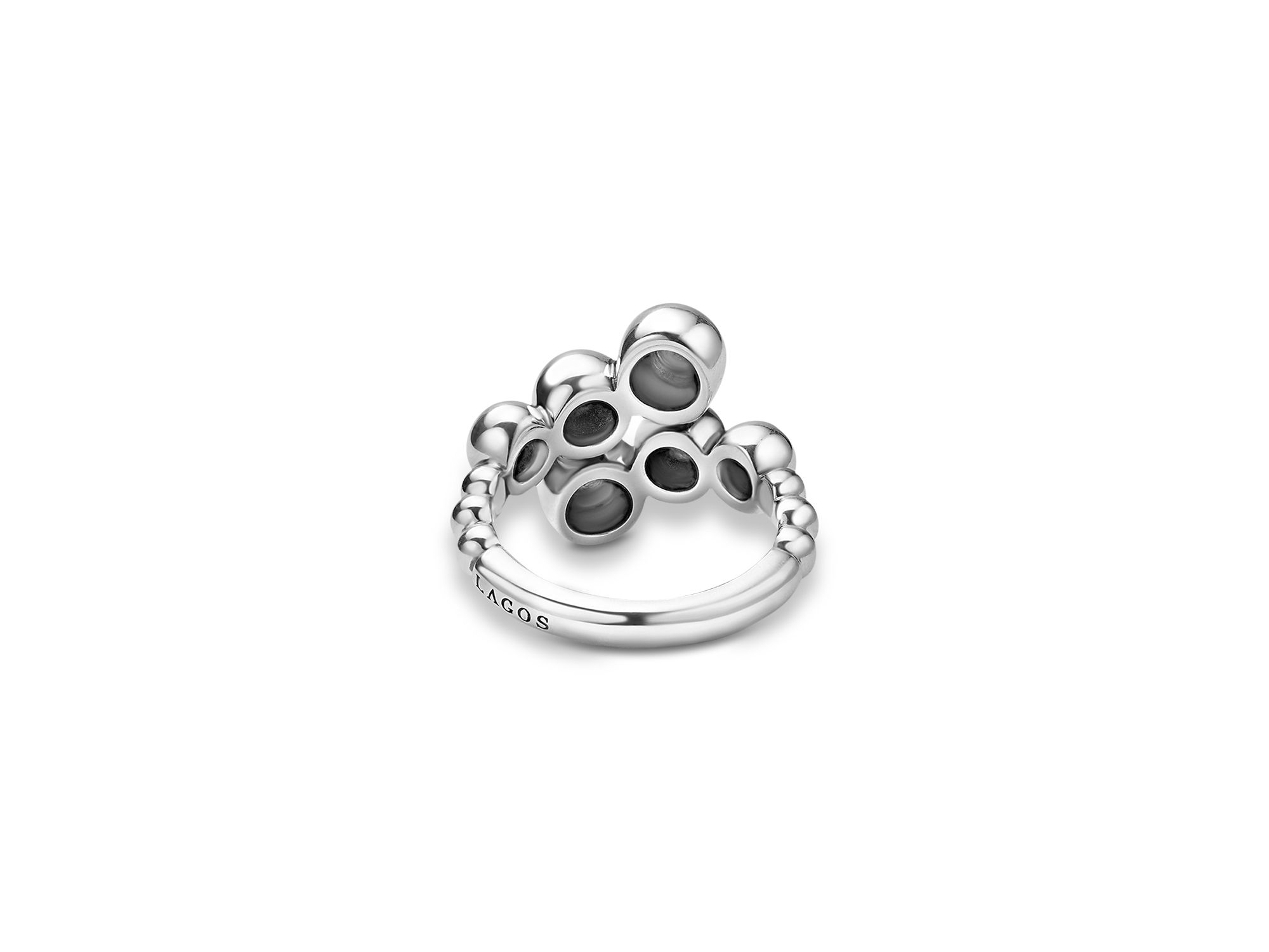 Sterling Caviar Bubbly Beaded Bypass Ring — Image 3