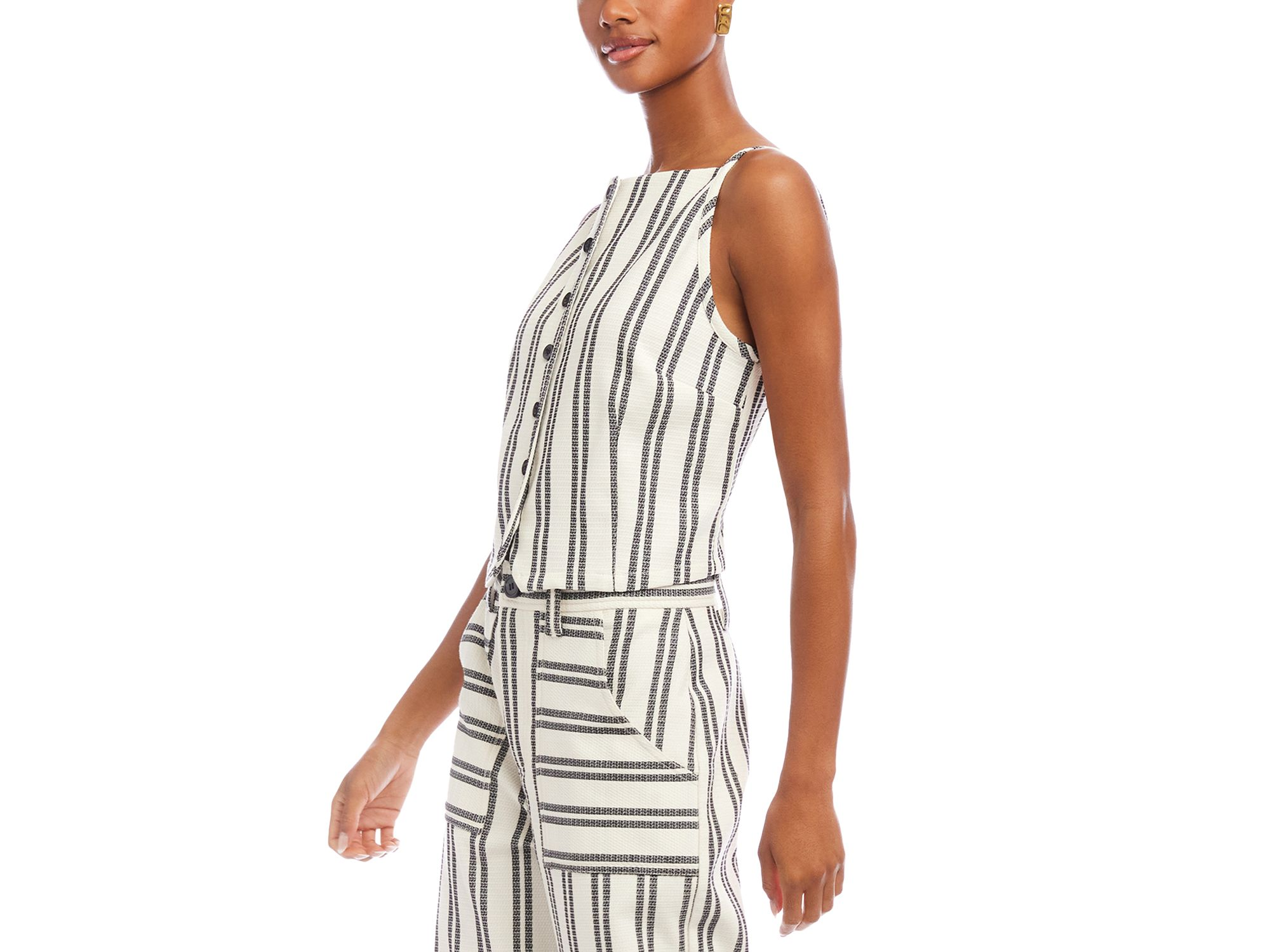 Elis Sleeveless Button Front Top — Image 7