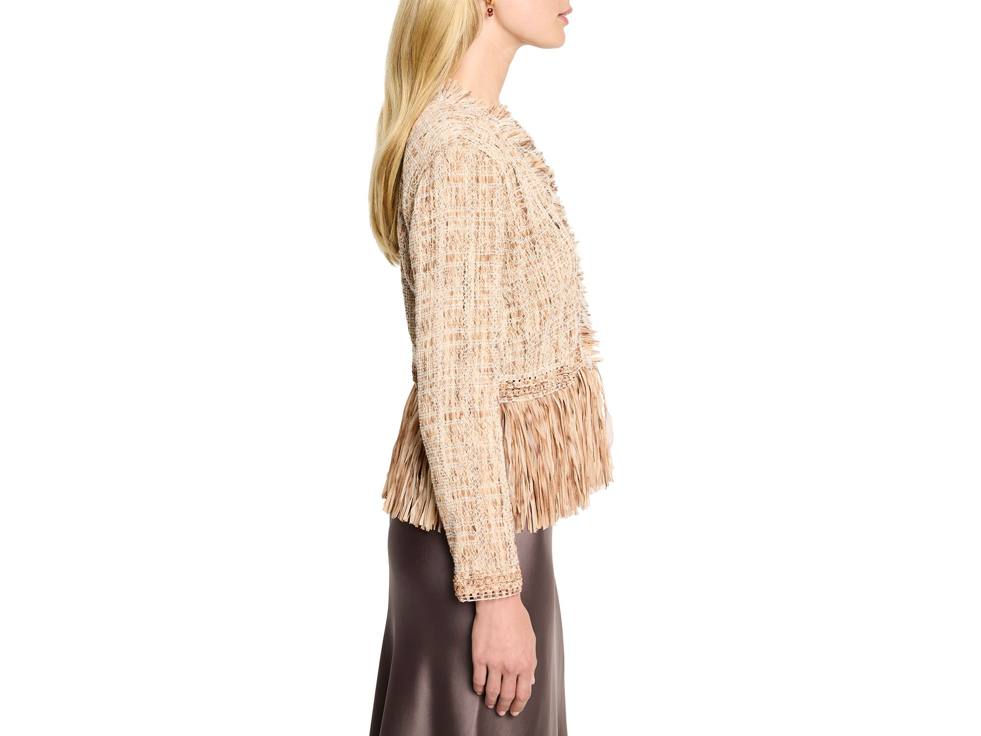 Cork Fringe Knit Jacket — Image 3