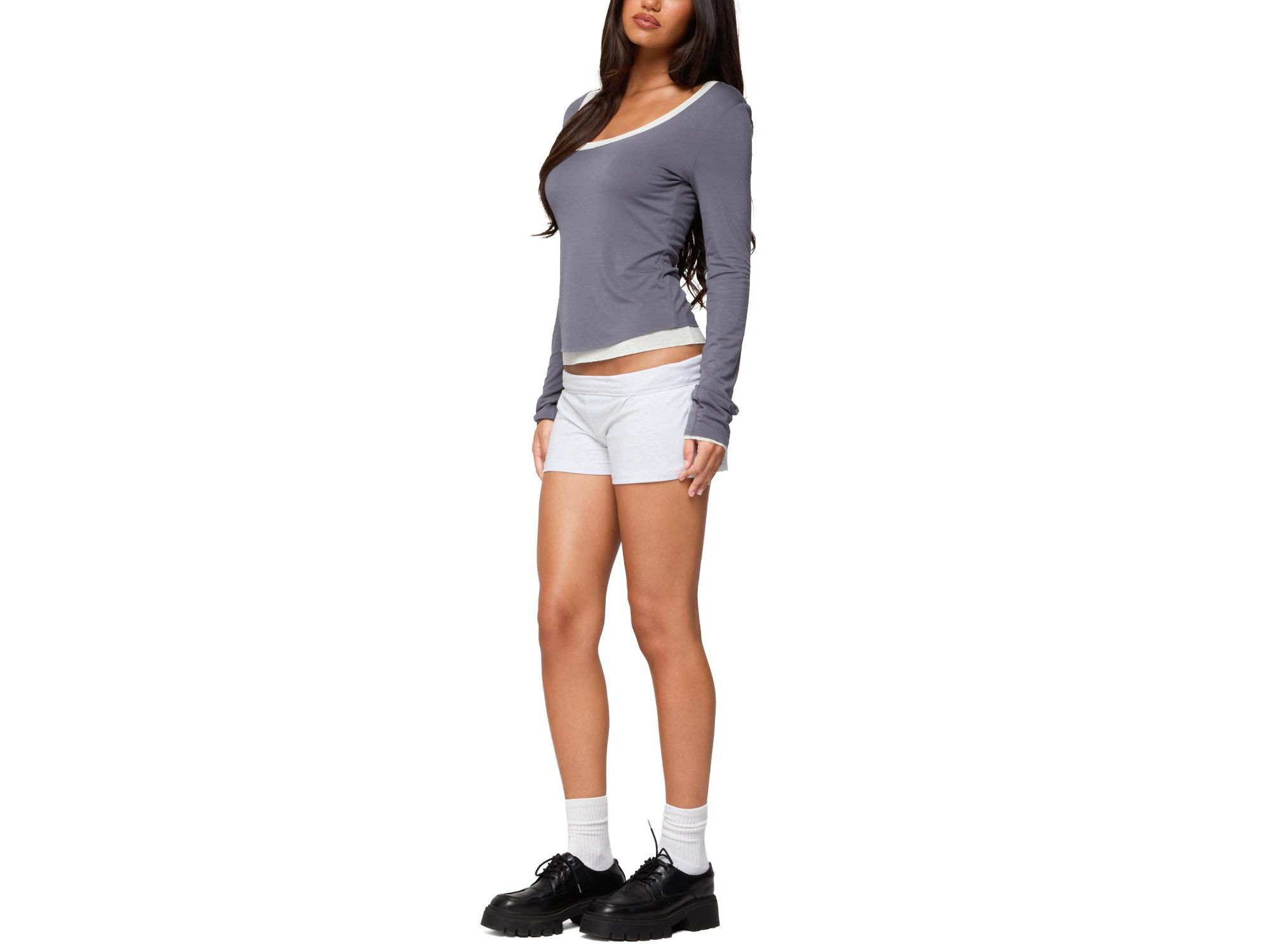 Orella Contrast Layered Long Sleeve Top — Image 5
