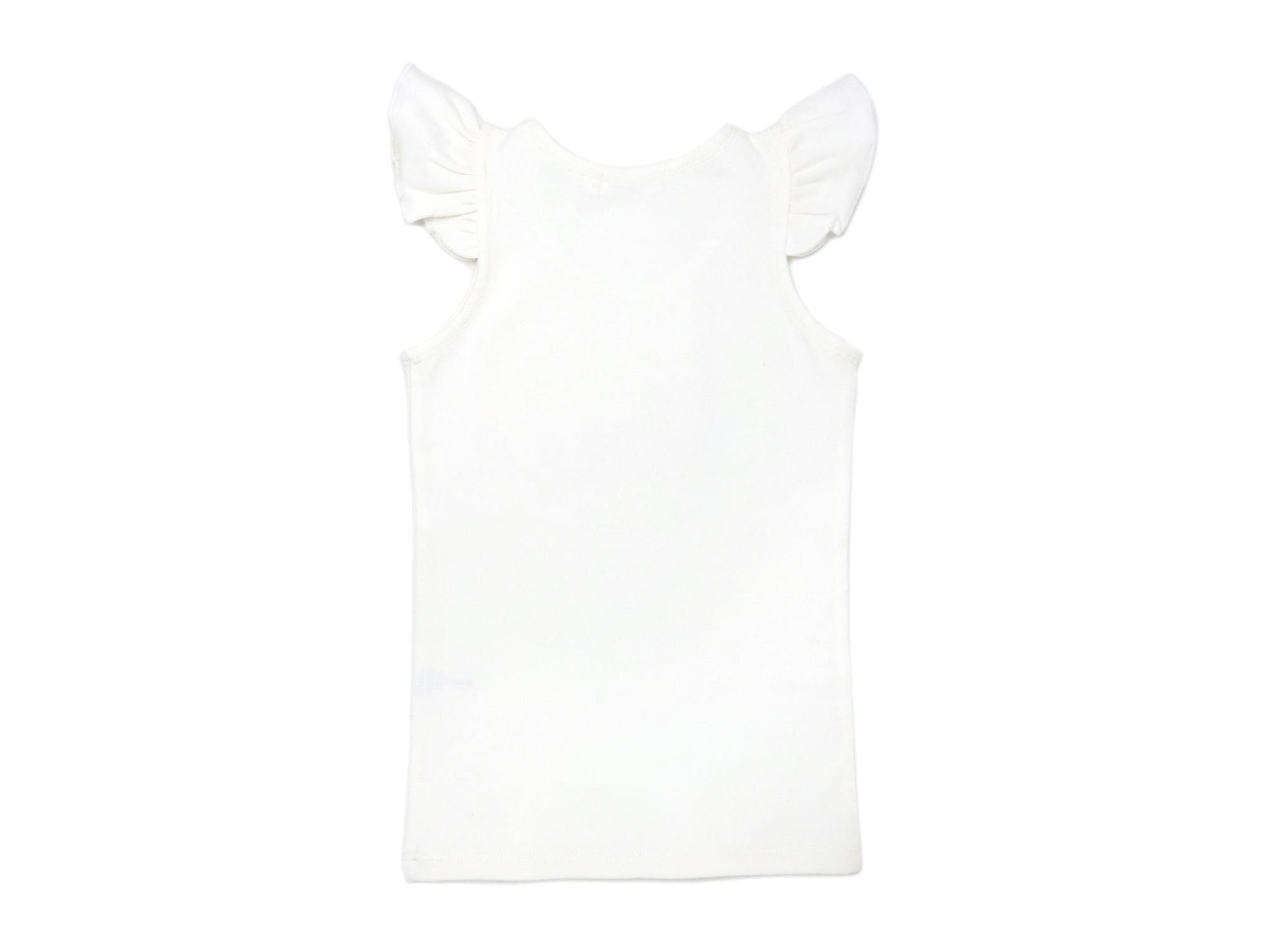 Girls' Flutter Sleeve "four" Pink Sparkle Embroidered Tank - Little Kid — Image 3