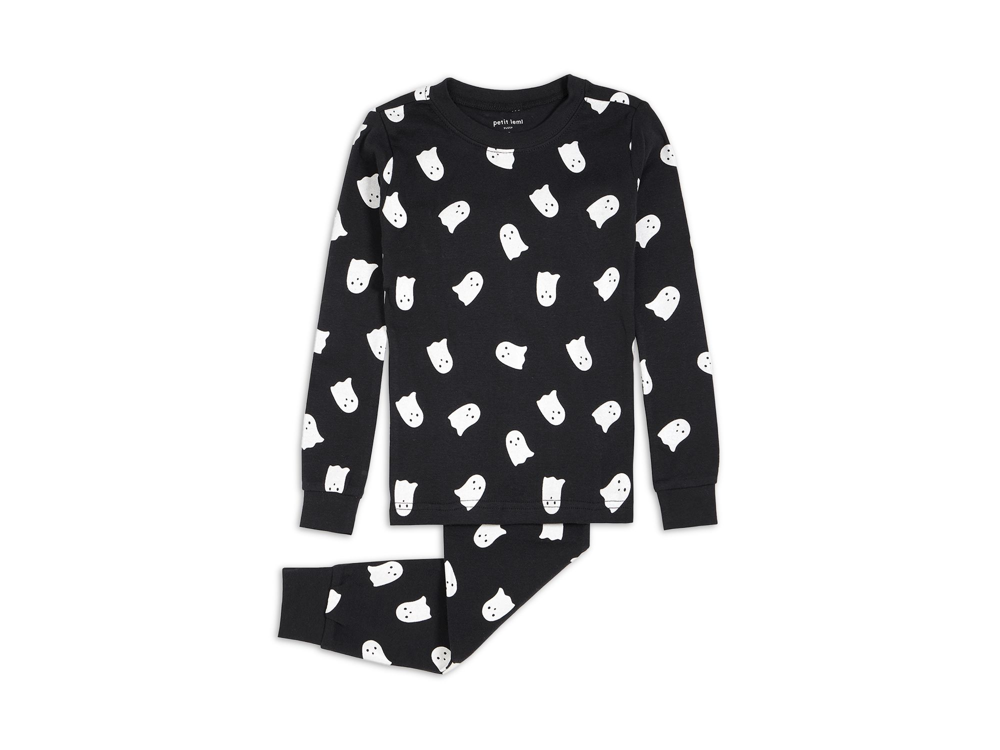 Unisex Glow In The Dark Ghost Print Pajama Set - Little Kid - Image 1