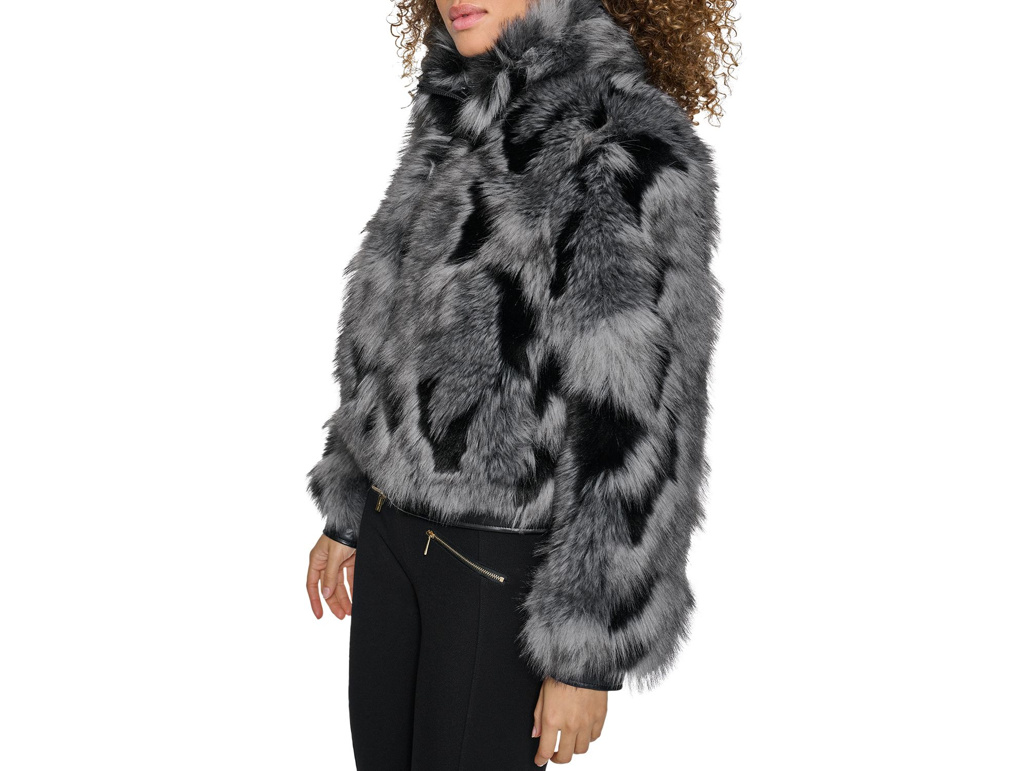Multicolor Faux Fur Coat — Image 4