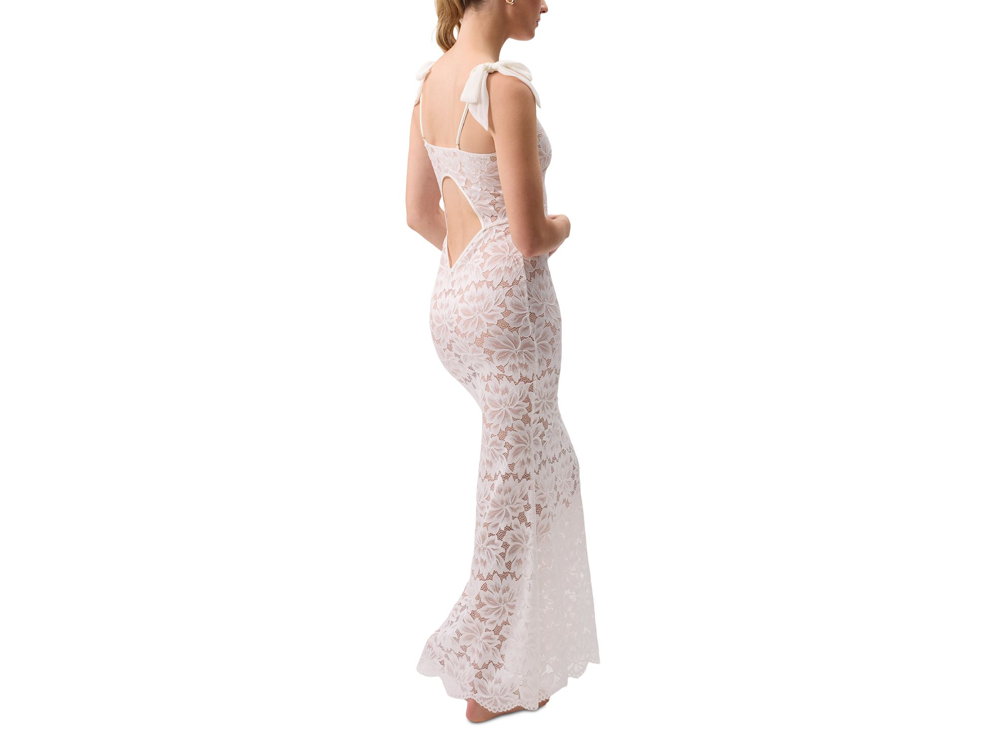 Amour Stretch Lace Floor Length Gown - Exclusive — Image 4