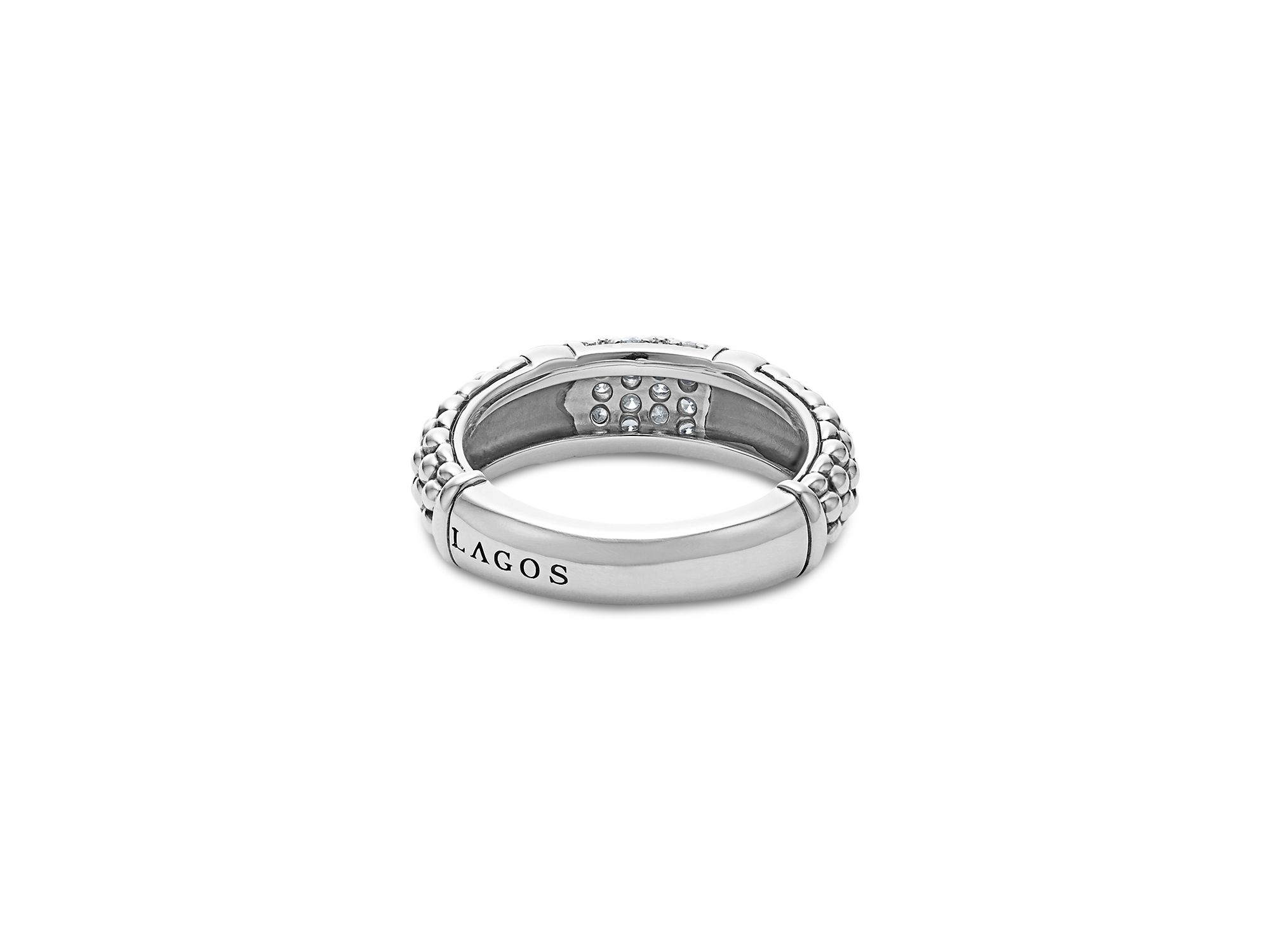 Sterling Signature Caviar Pavé Diamond Ring — Image 4