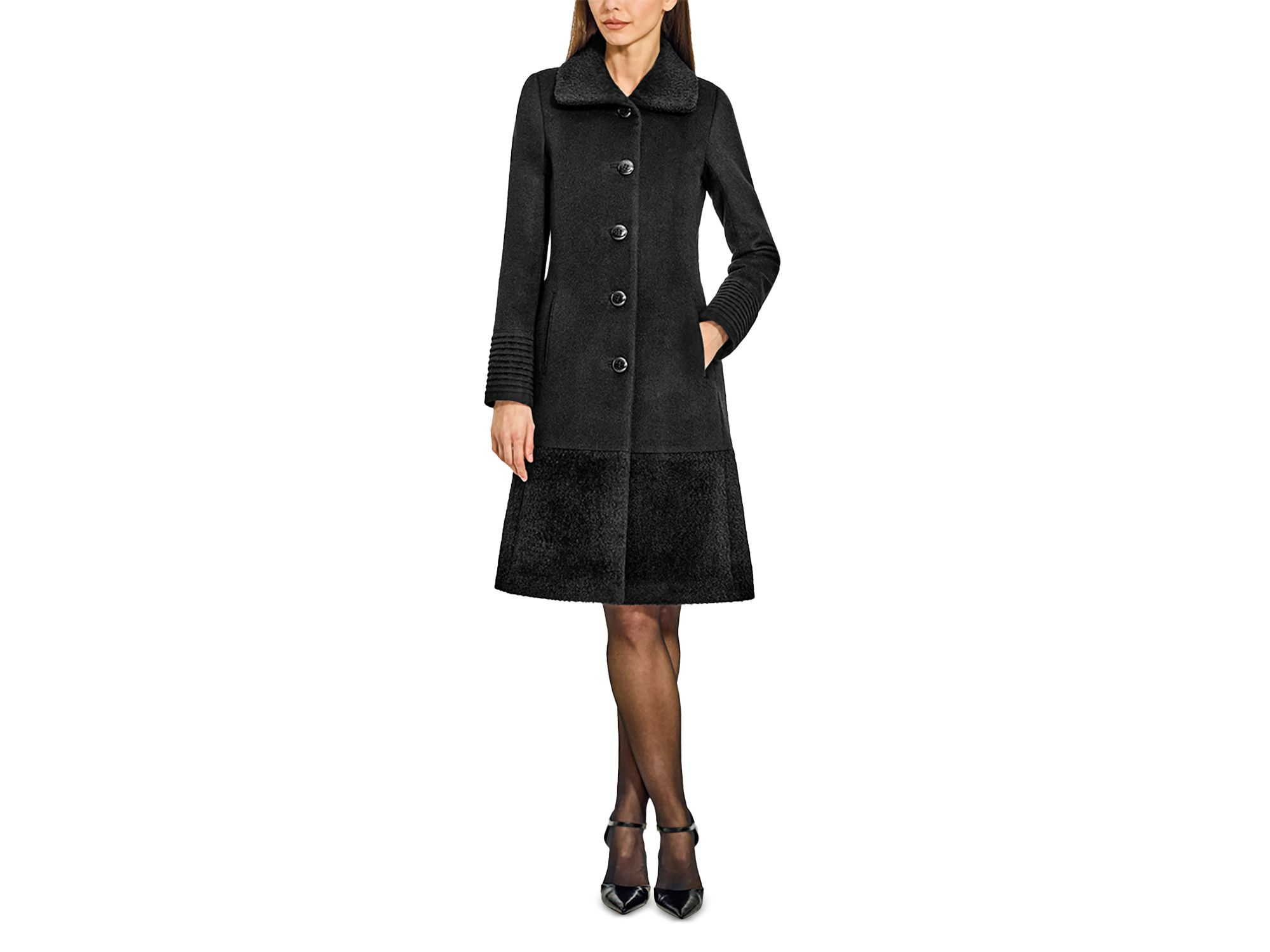 Bouclé Empire Waist A Line Coat — Image 4