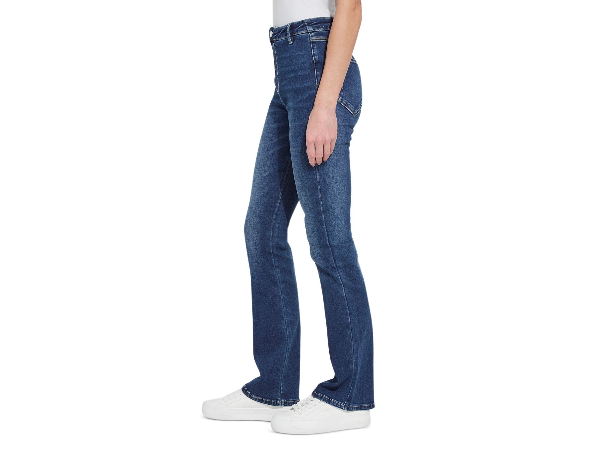 Estelle Everyday Flare Jeans in Dark Mid Wash — Image 5