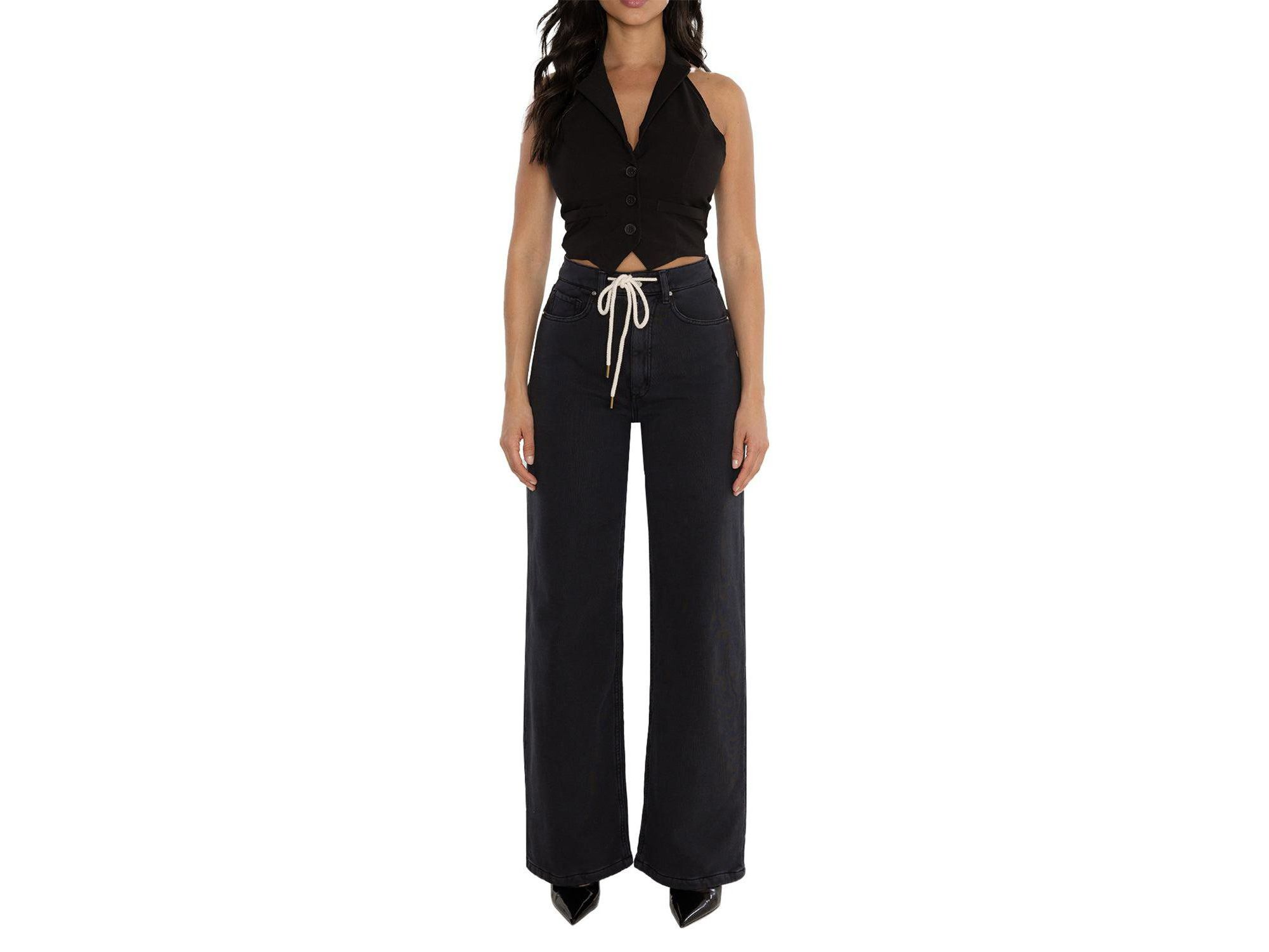 High Rise Riley Pant in Black — Image 3