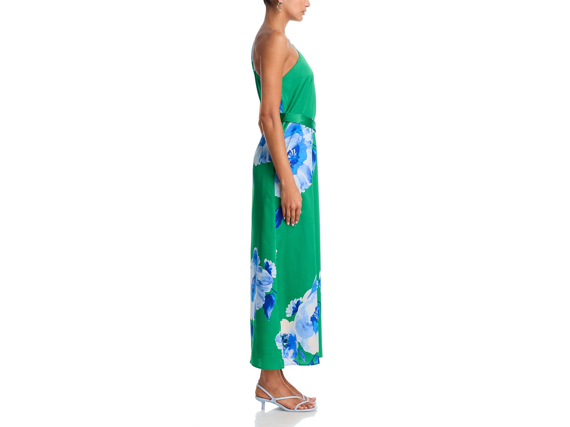 One Shoulder Satin Maxi Dress - Exclusive — Image 5