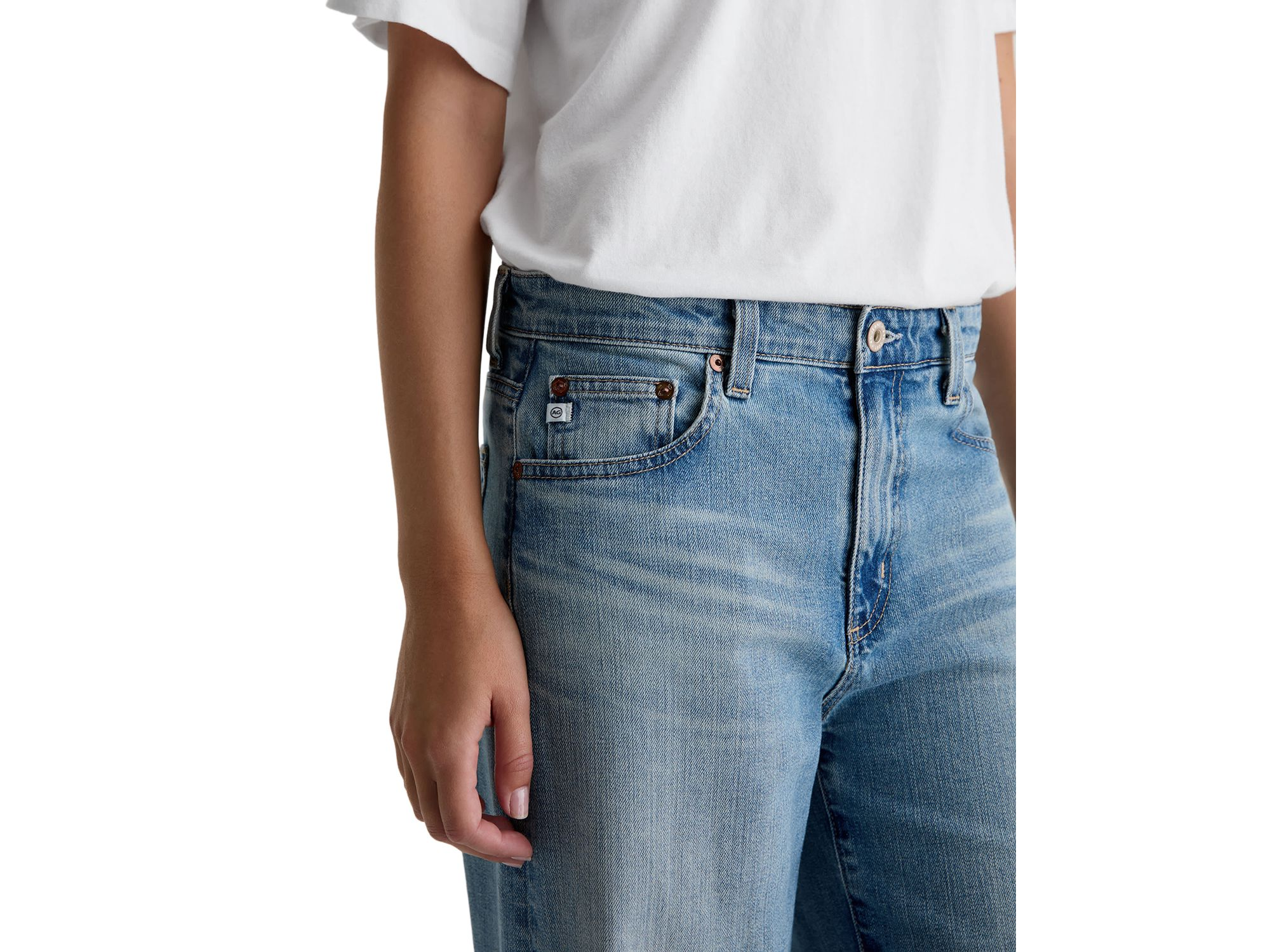 Saige High Rise Wide Leg Jeans in Western Front — Image 3