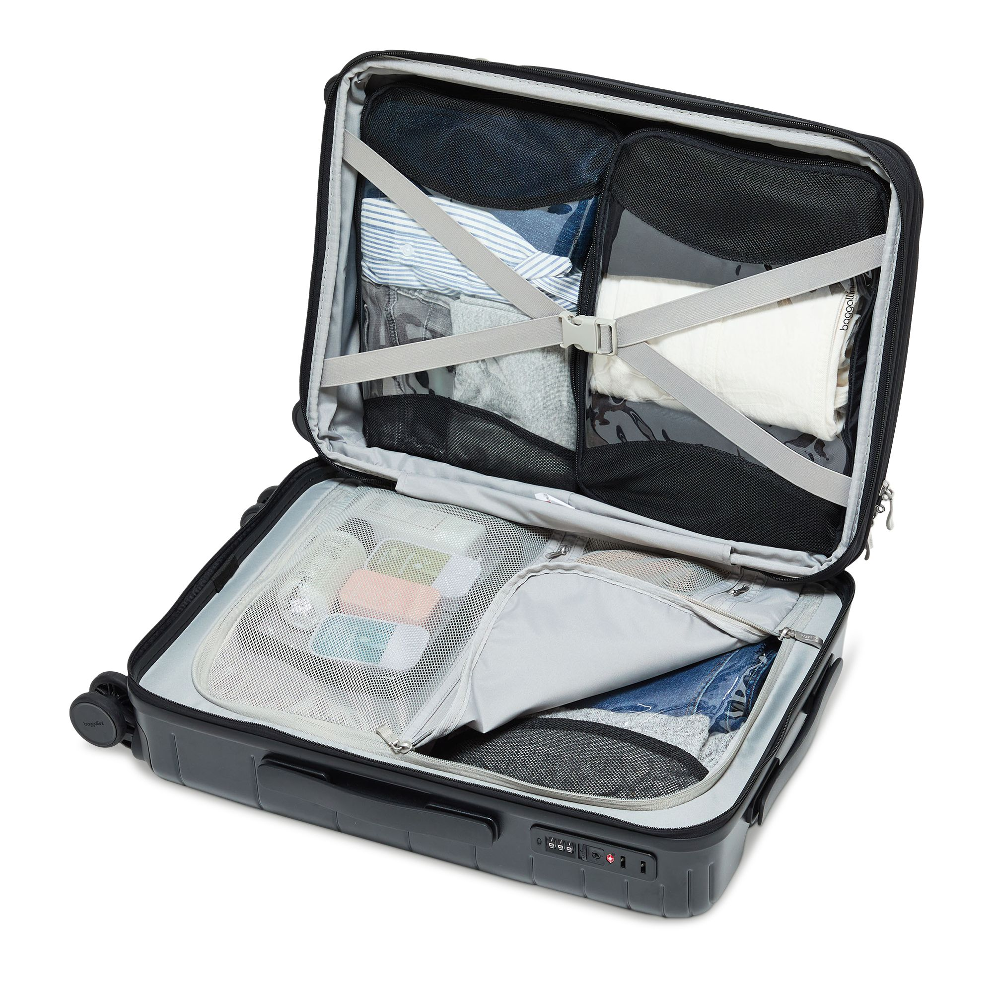 Set Wave 4 Wheel Hybrid Carry On Suitcase — Image 3