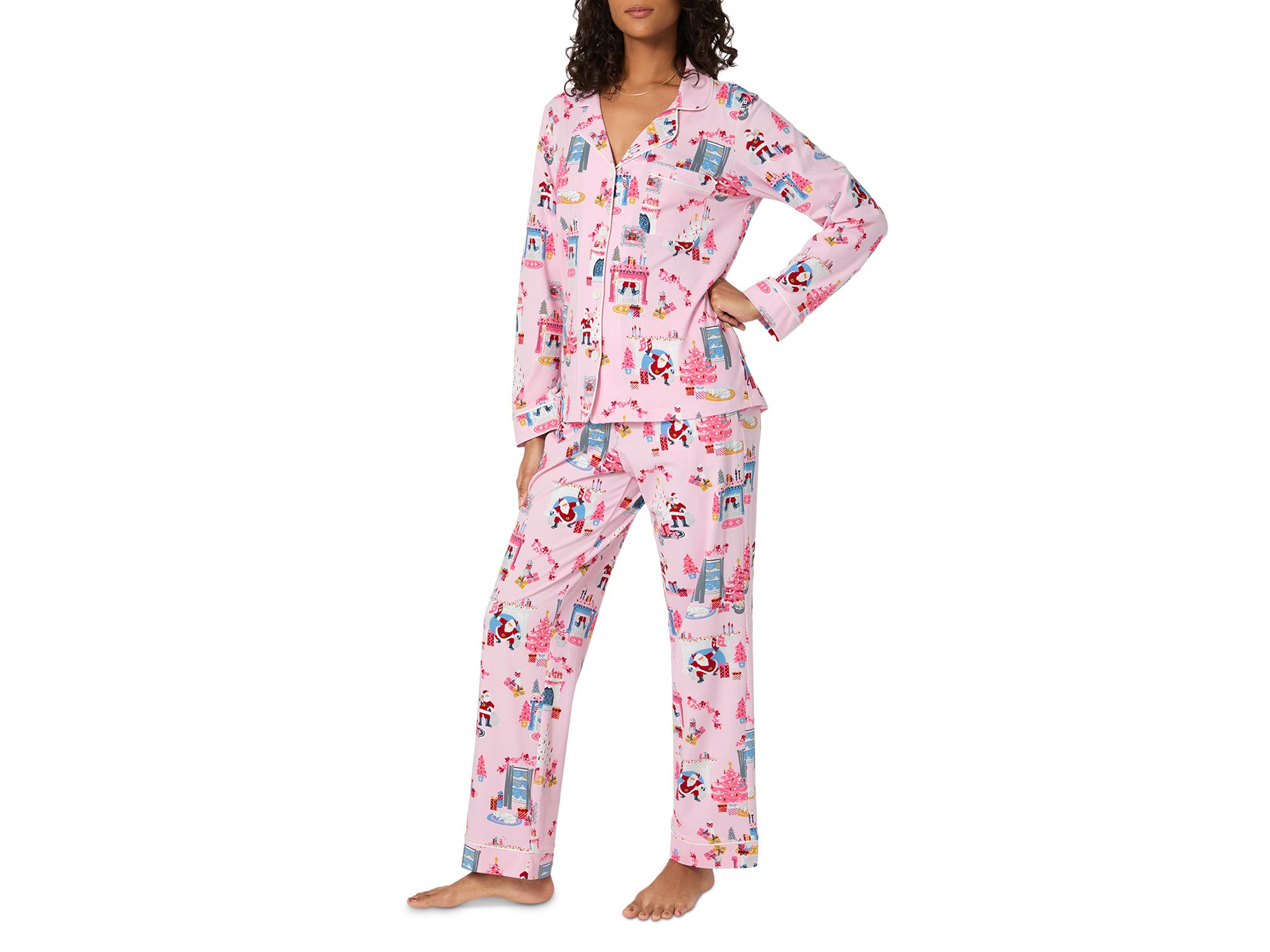 Printed Long Sleeve Pajama Set — Image 3