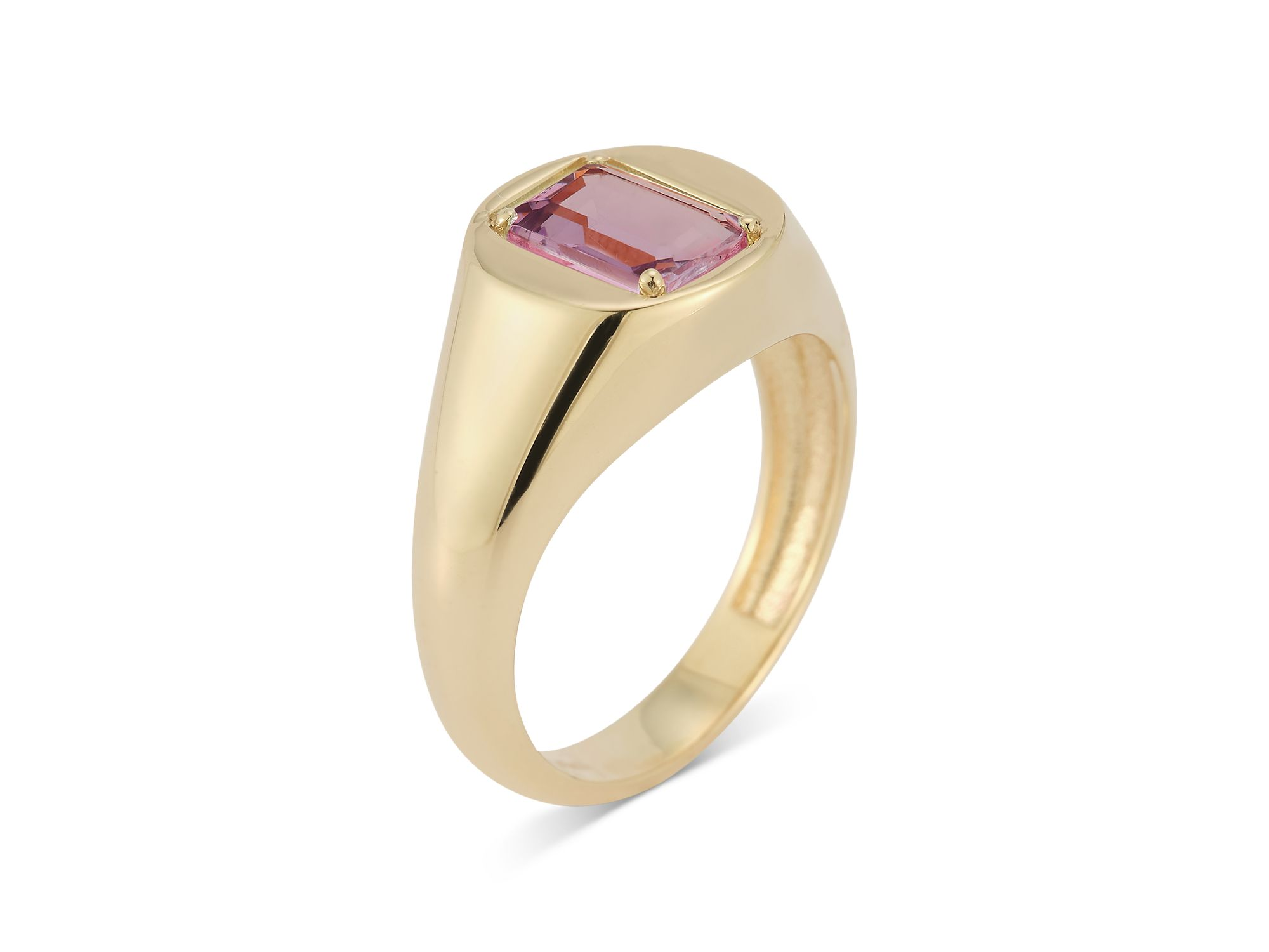 14K Yellow Gold Stone Signet Ring Collection — Image 3