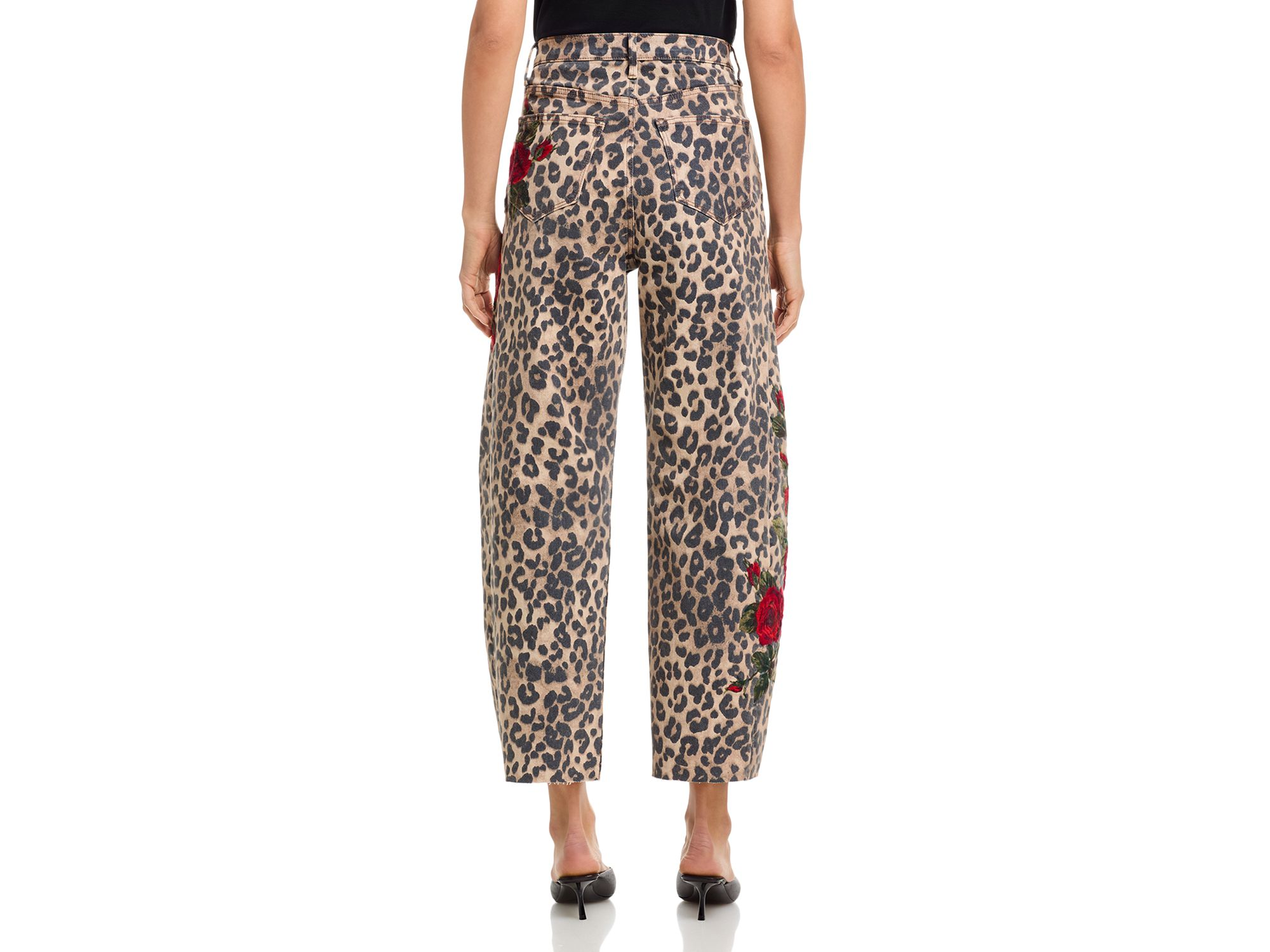Parker x Wild Rose Ankle Barrel Jeans in Leopard — Image 3