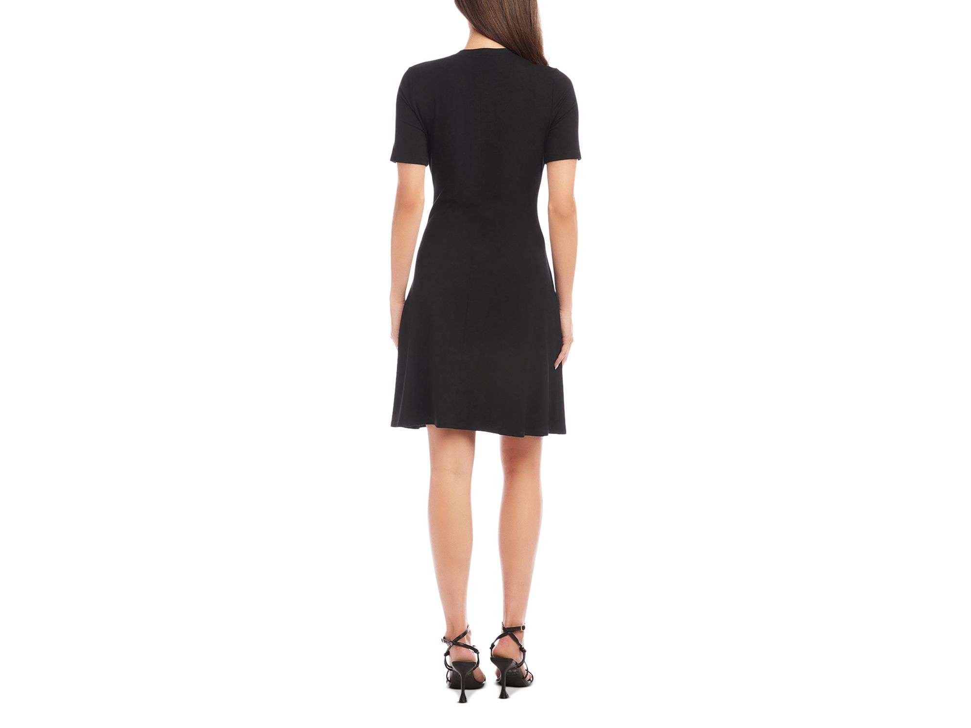 Petites Short Sleeve A Line Dress — Image 3