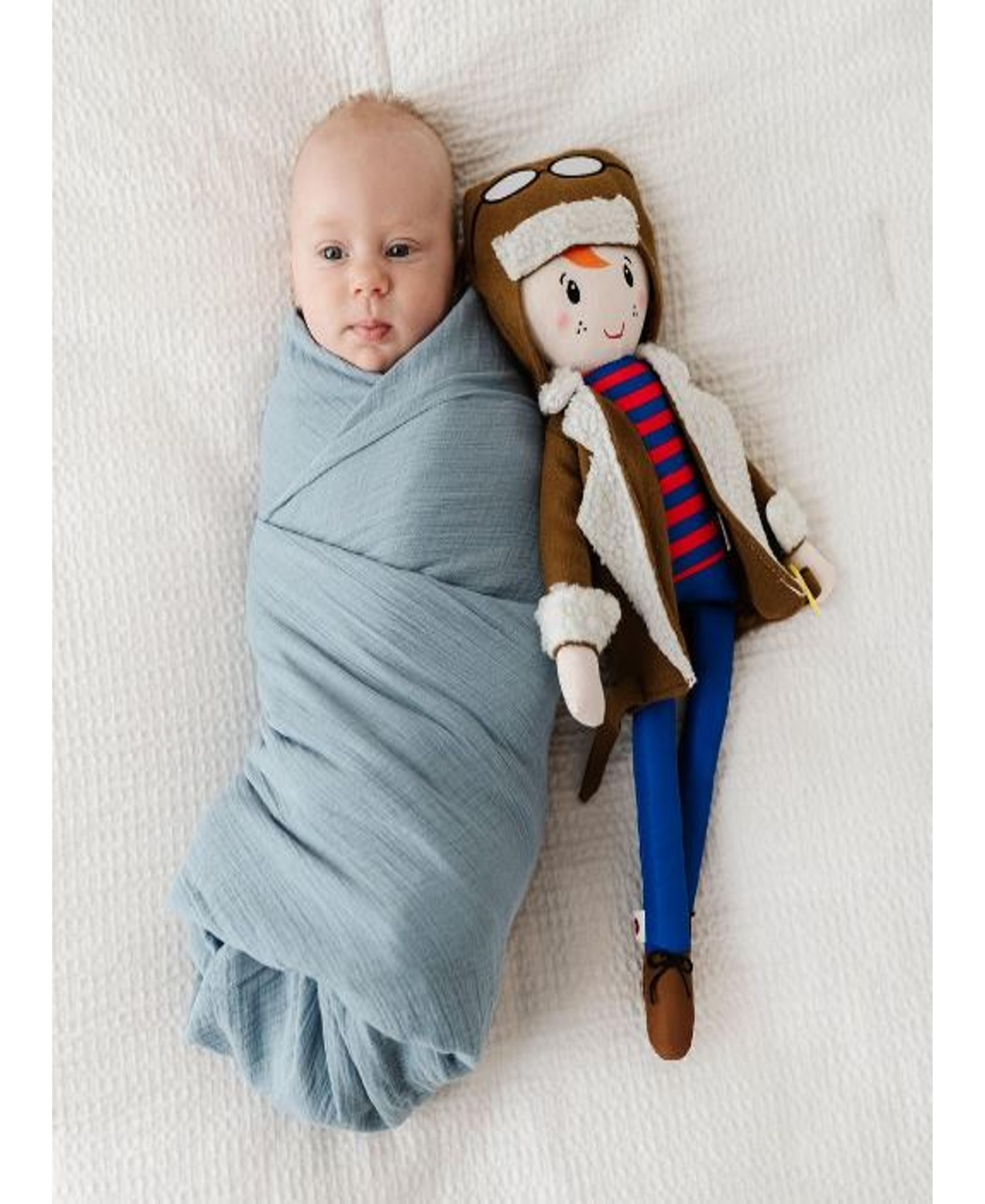 Unisex Cotton Muslin Swaddle Blanket 3 Pack - Baby — Image 3