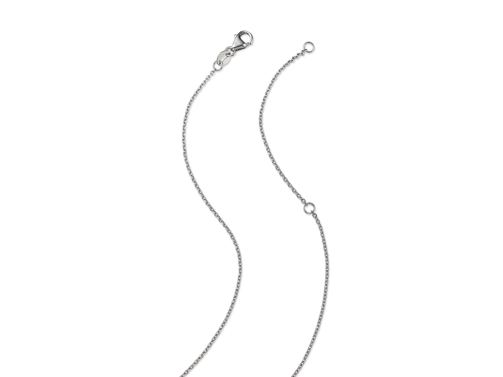 Diamond Curved Bar Necklace in 14K White Gold, 1.25 ct. t.w — Image 4