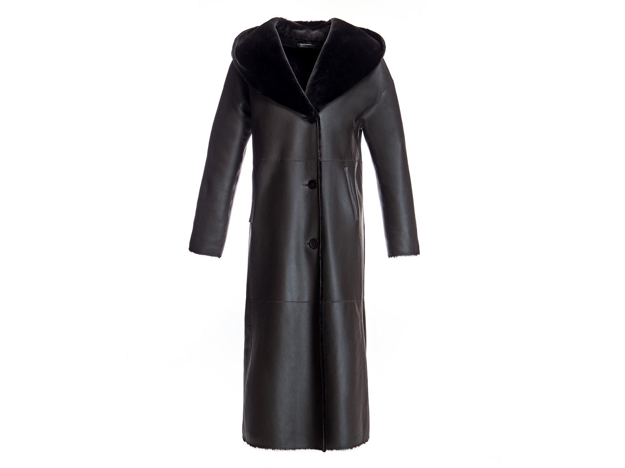 Reversible Nappa Shearling Coat — Image 5