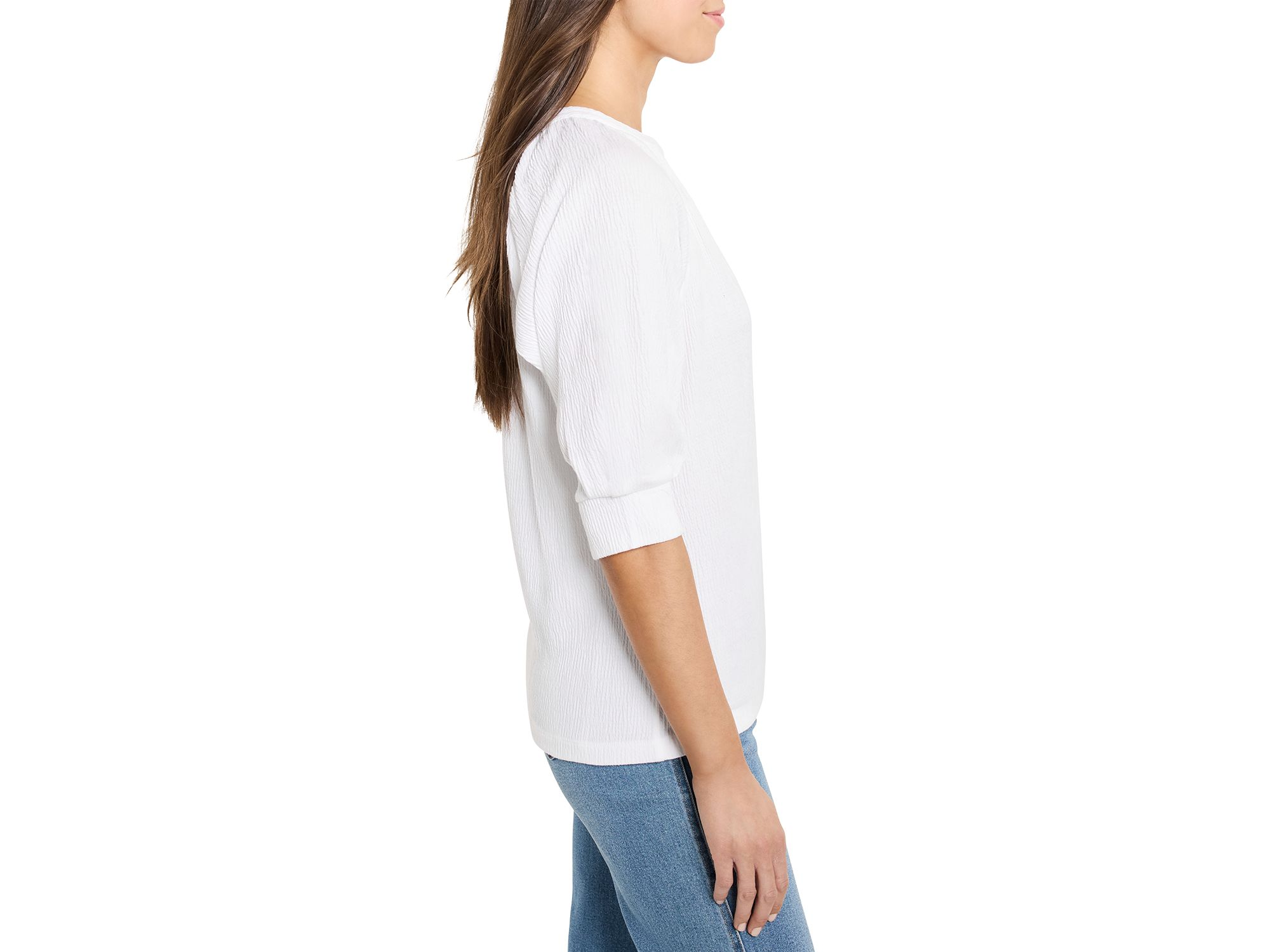 Crinkled Knit Cafe Top — Image 8