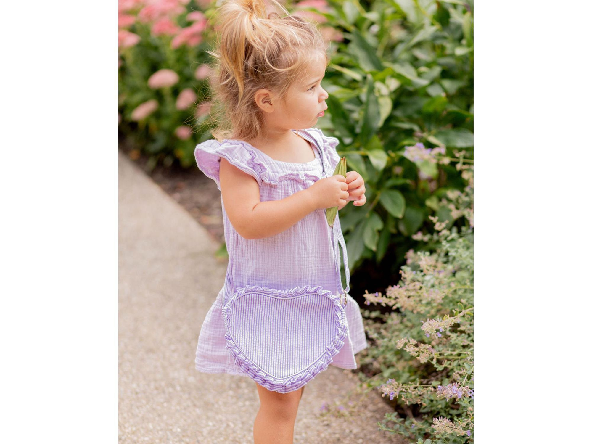 Girls' Lilly Lavender Seersucker Heart Purse - Little Kid, Big Kid — Image 5