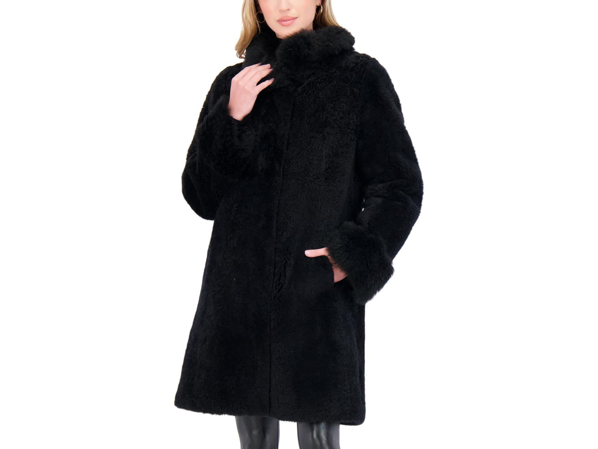 Sheared Cashmere Goat Jacket with Cashmere Goat Collar & Cuffs — Image 3