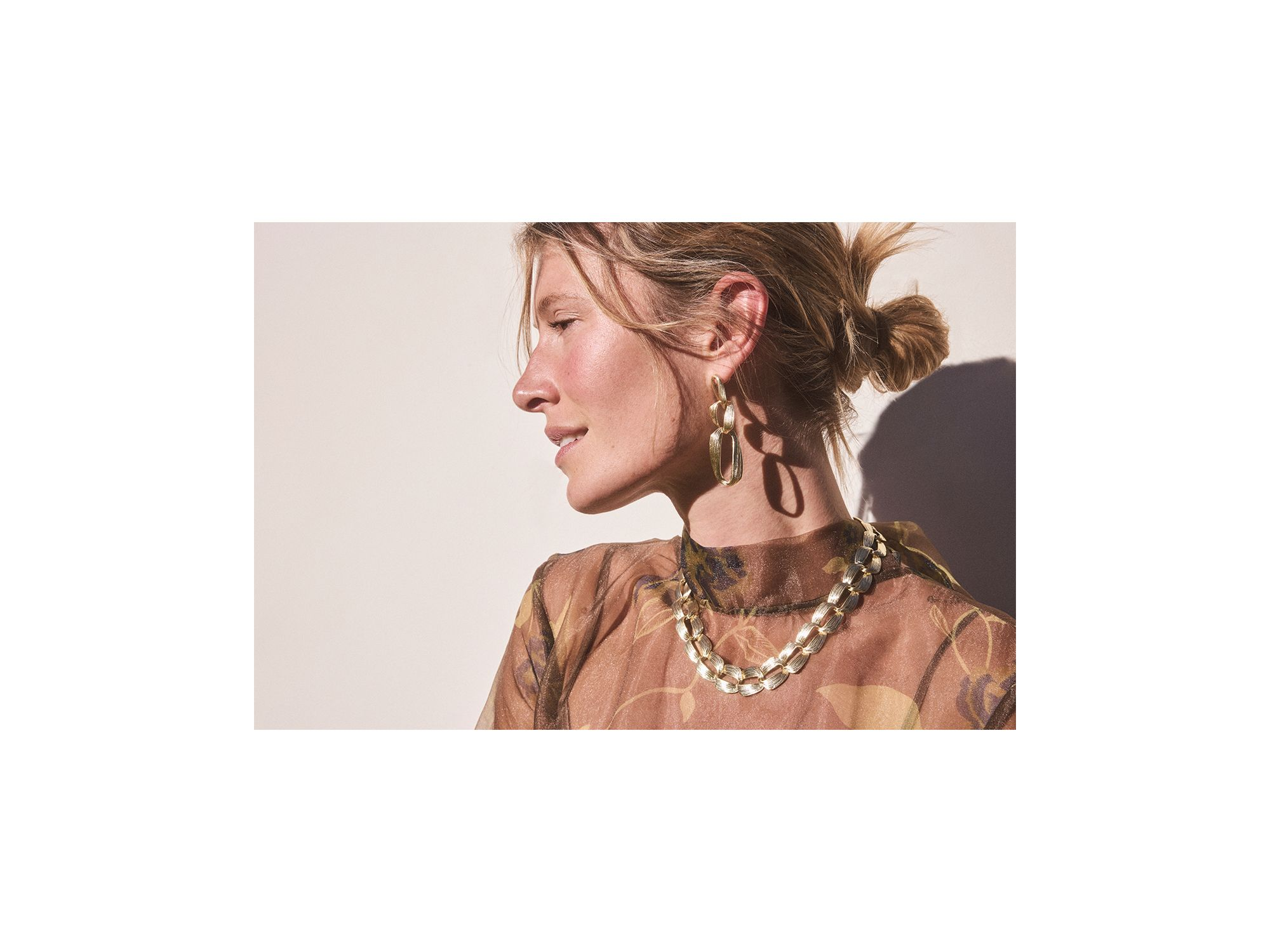 Kira Multi Strand Chain Necklace, 18-20.5" — Image 5