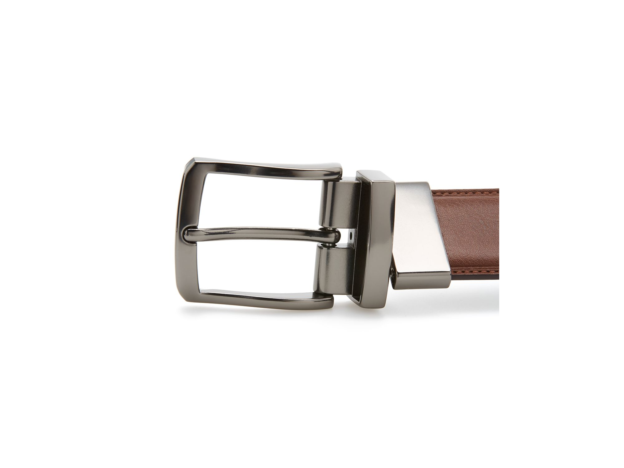 Matte Metal Reversible Buckle Belt - Exclusive — Image 3