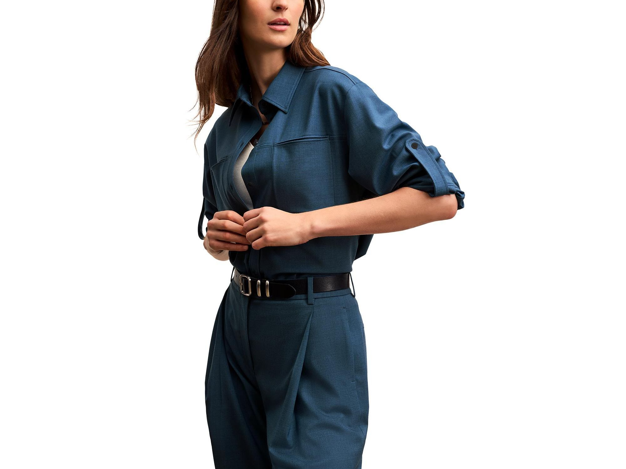 Russell Button Down Shirt - Washable Wool Twill — Image 4