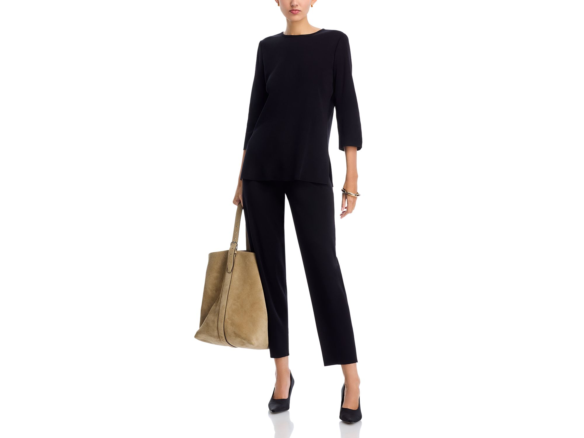 Jewel Neck 3/4 Sleeve Top — Image 4