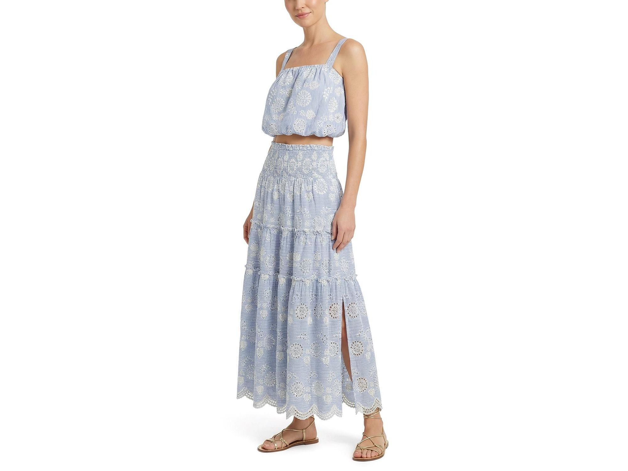 Dani Eyelet Bubble Crop Top — Image 8