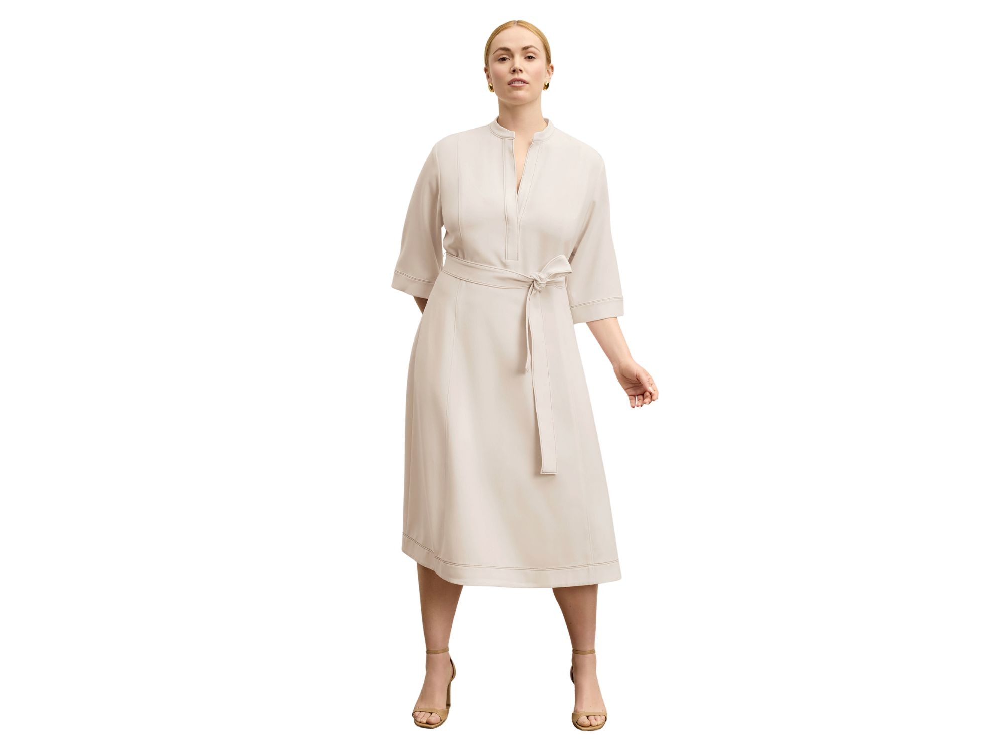 Lauleh Women's Everyday Crepe with Topstitch Dress — Image 4