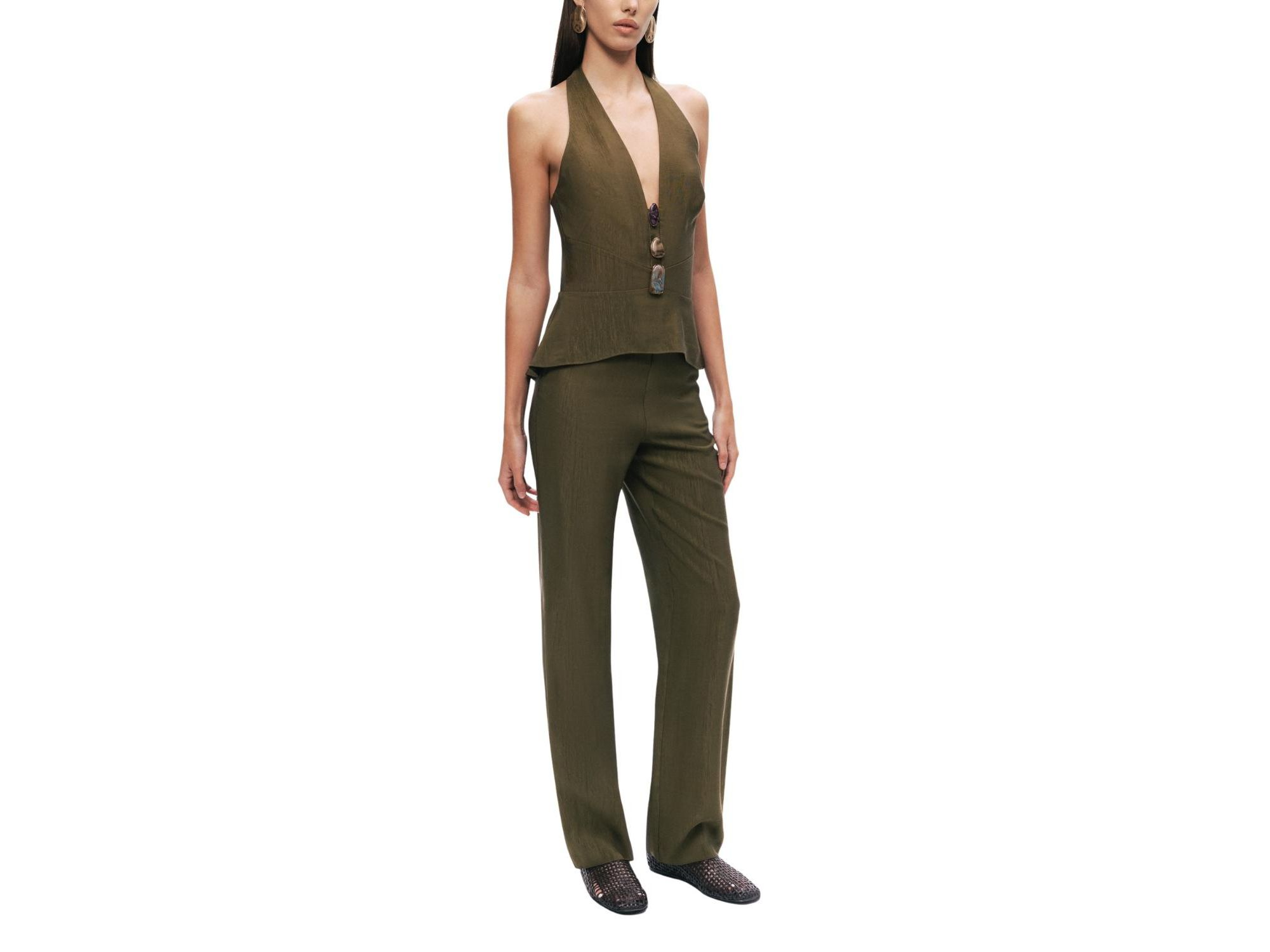 Halter Neck Peplum Top — Image 6