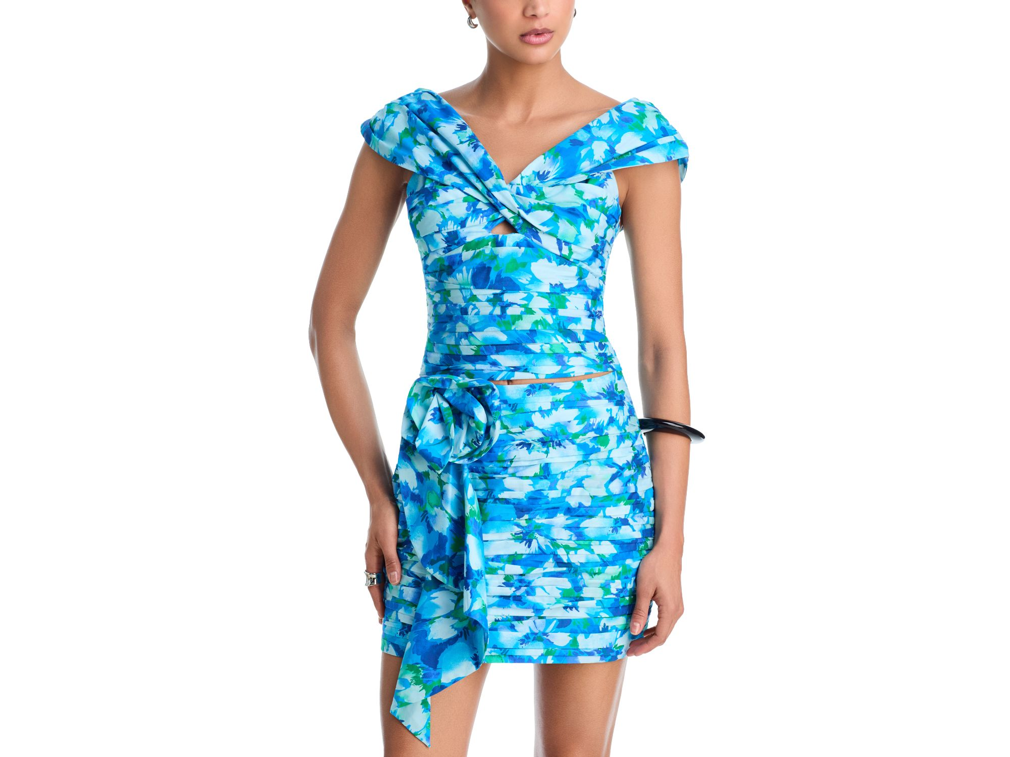 Floral Off The Shoulder Twist Top & Floral Mini Skirt - Exclusive — Image 6