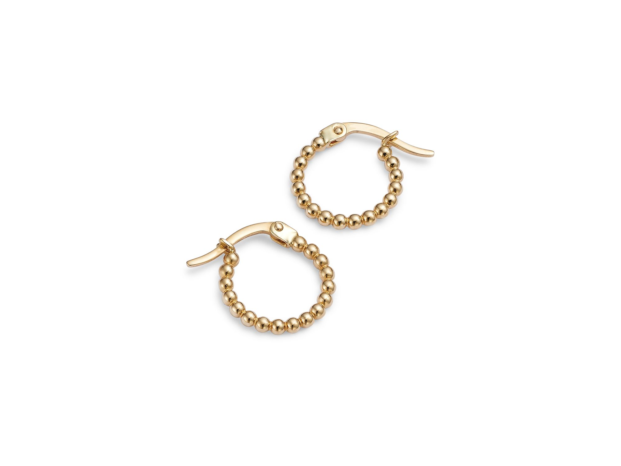 Beaded Hoop Earrings in 14K Yellow Gold - Exclusive — Image 5