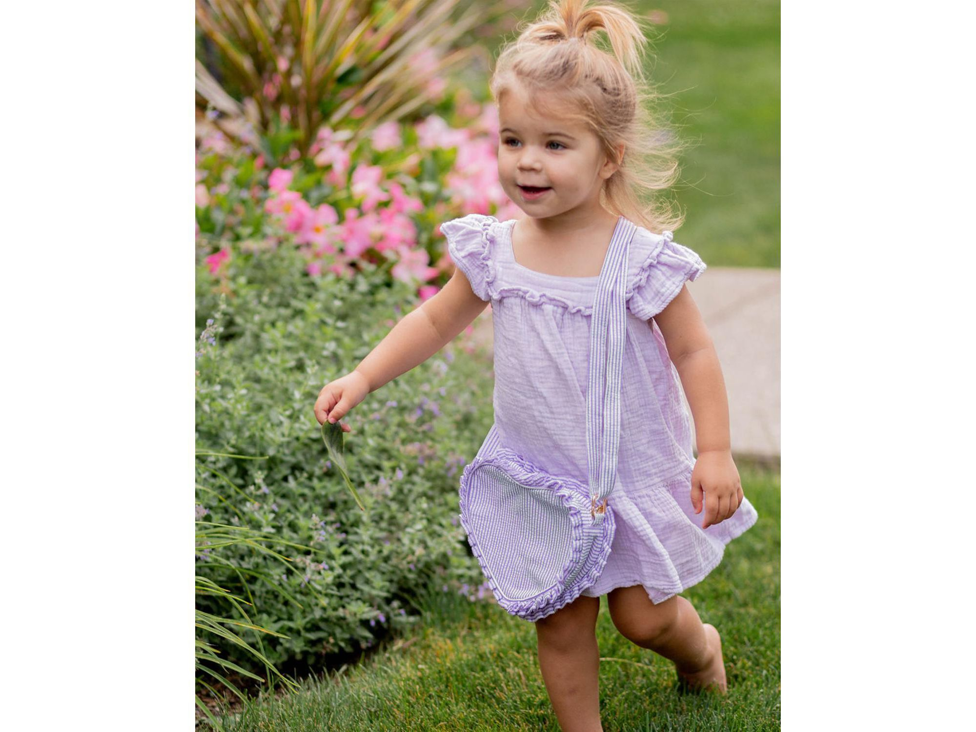 Girls' Lilly Lavender Seersucker Heart Purse - Little Kid, Big Kid — Image 3
