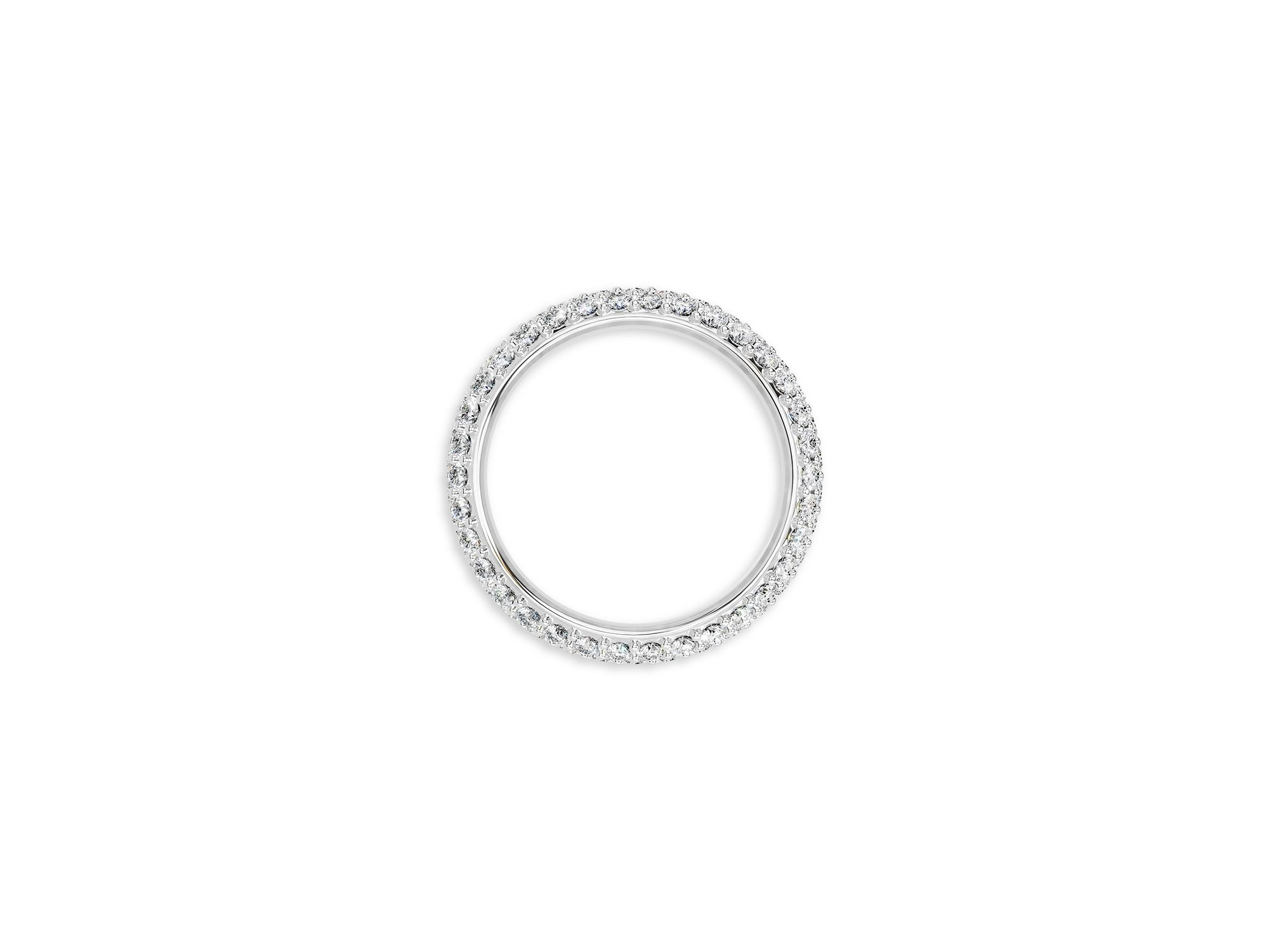 Diamond Pavé Eternity Band in 14K White Gold, 2.0 tcw — Image 3