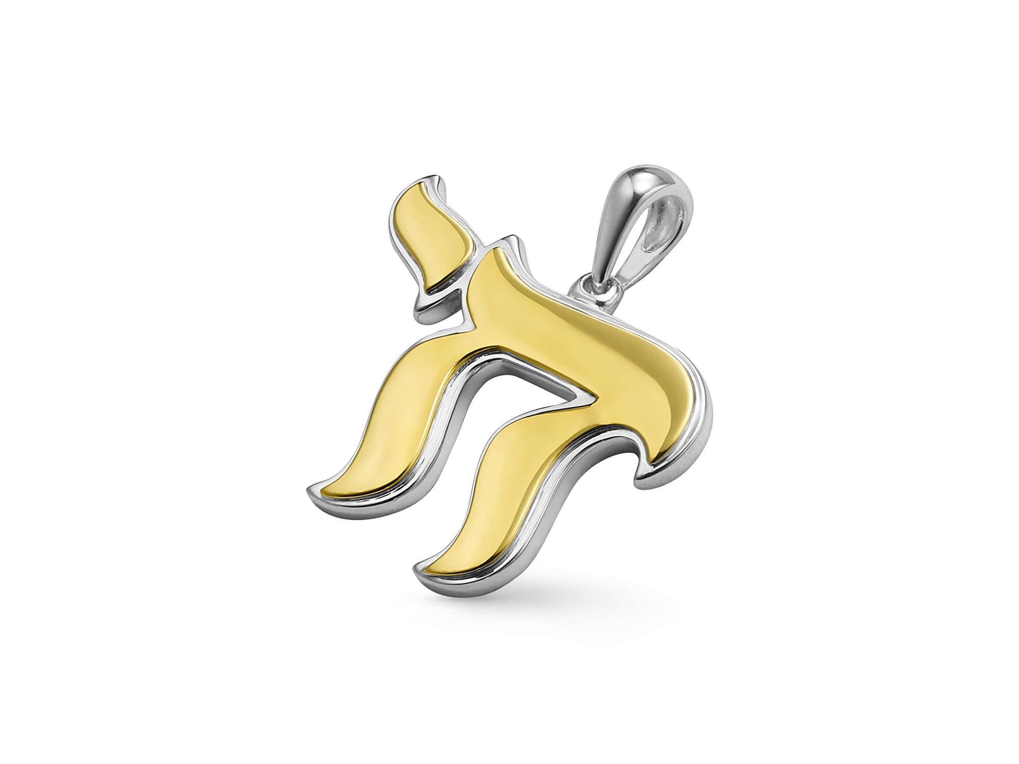 Men's 18K Yellow Gold & Sterling Anthem Chai Amulet Pendant - Exclusive — Image 3