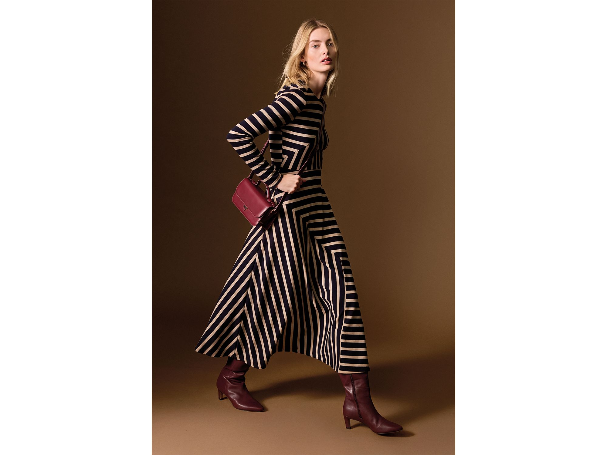 Mia Striped Midi Dress — Image 5