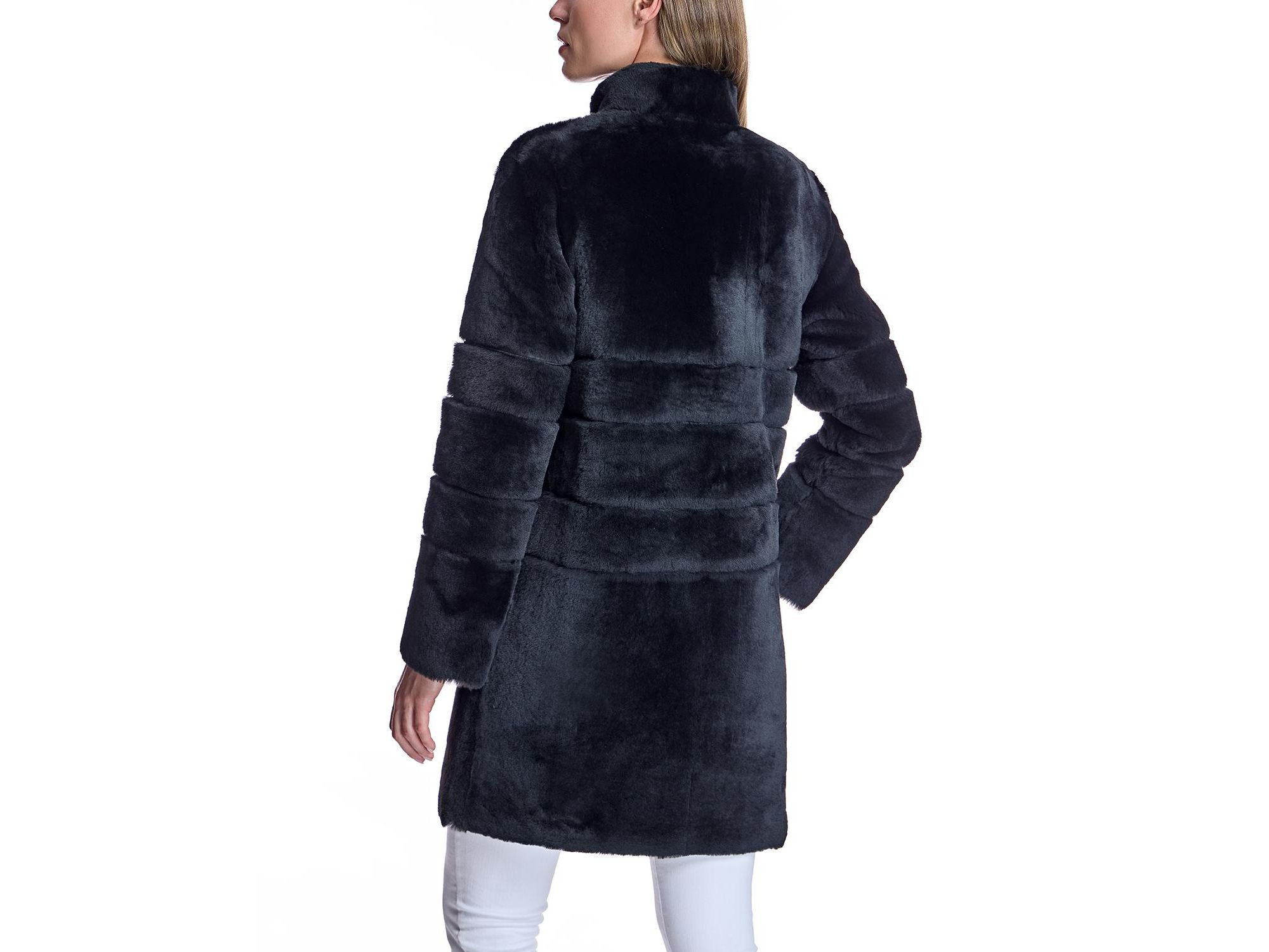 Reversible Seam-Out Shearling Shortcoat — Image 4