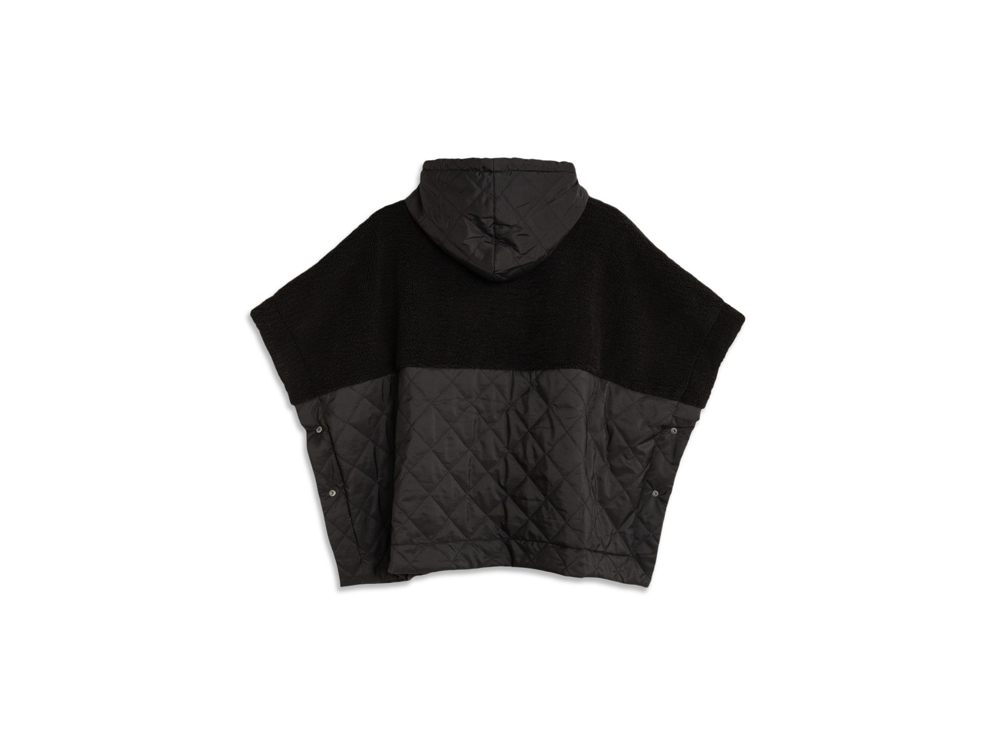 Combo Quilted Hooded Poncho — Image 7