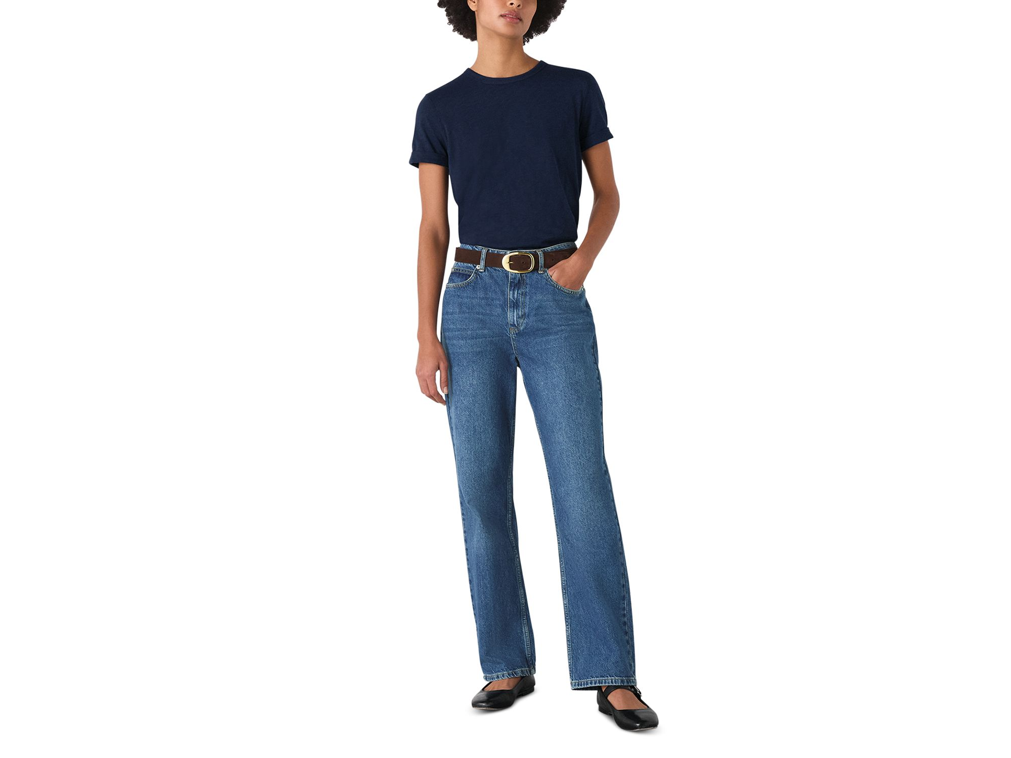 Authentic Column Leg Jeans in Denim — Image 5