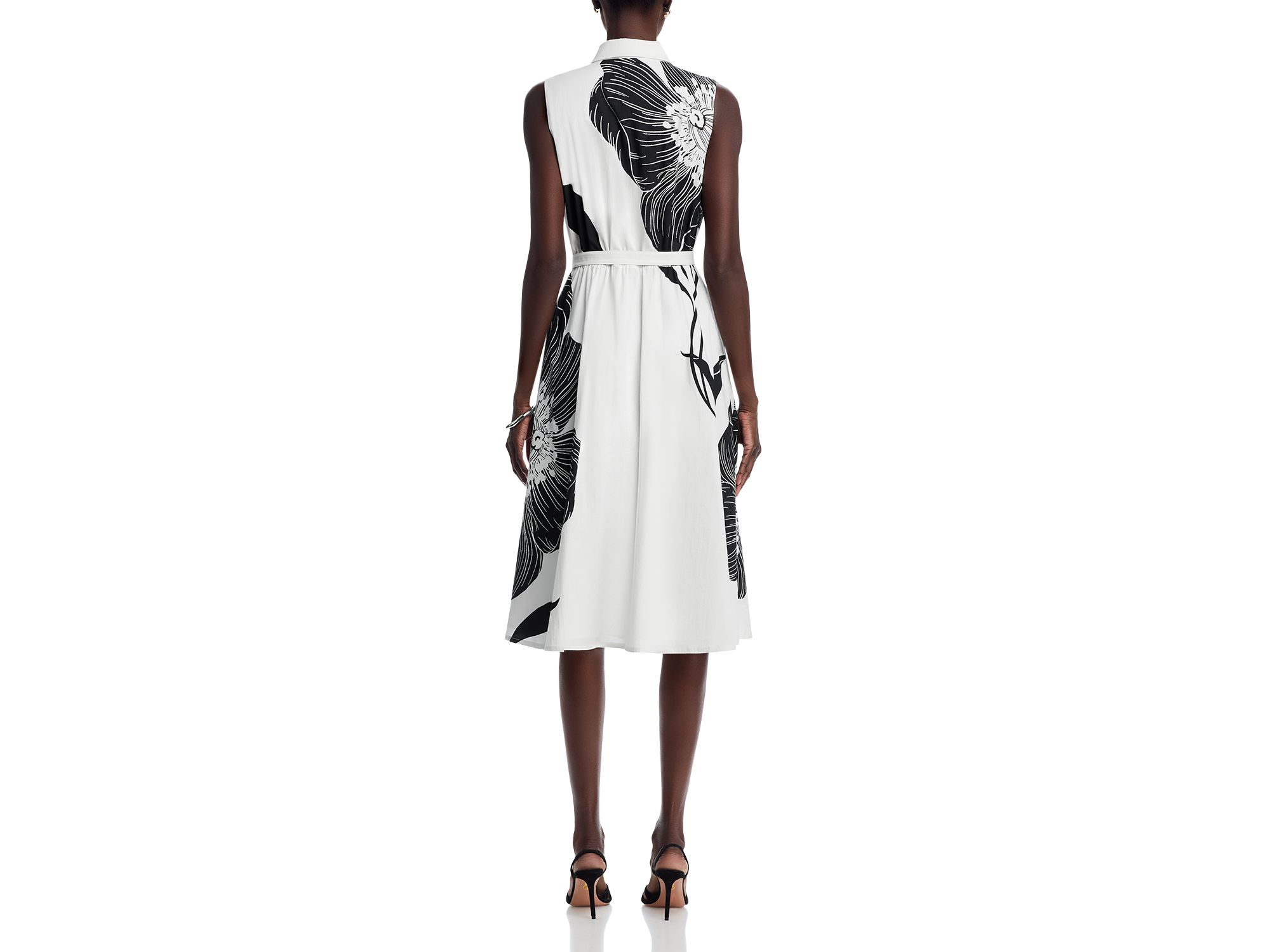 Split Neck Fit & Flare Dress — Image 4