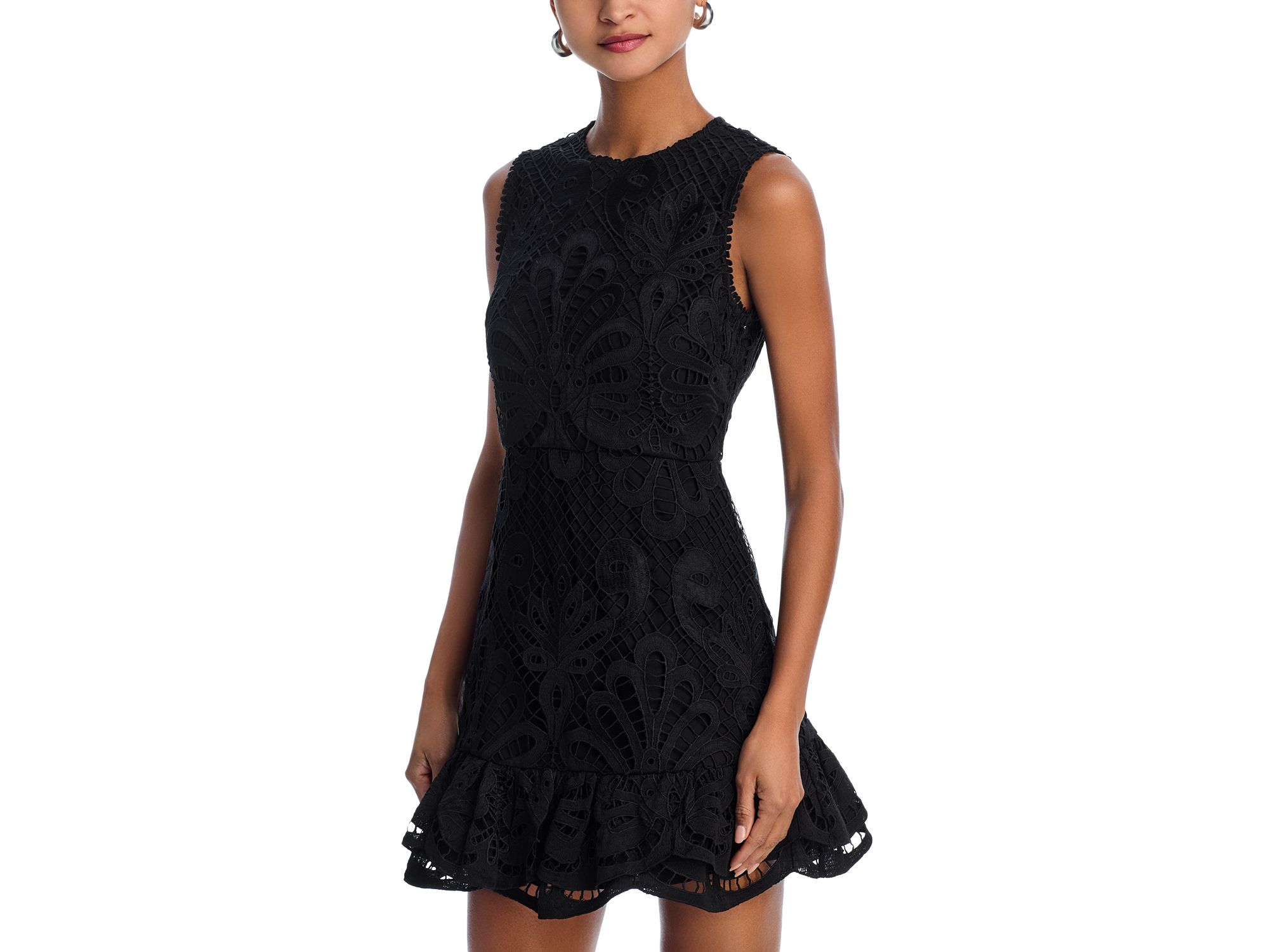 Lace Flounce Sleeveless Dress - Exclusive — Image 3