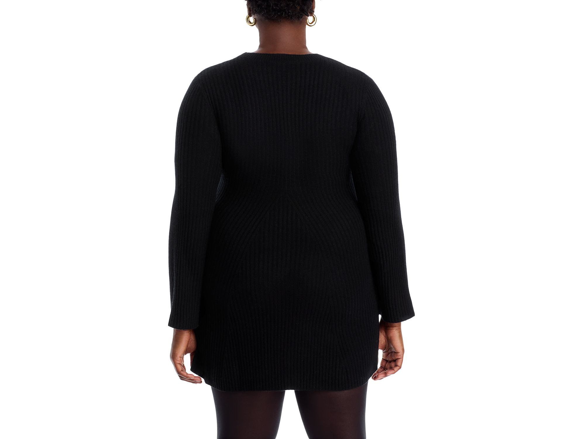 100% Cashmere Contour Ribbed Mini Dress - Exclusive — Image 9