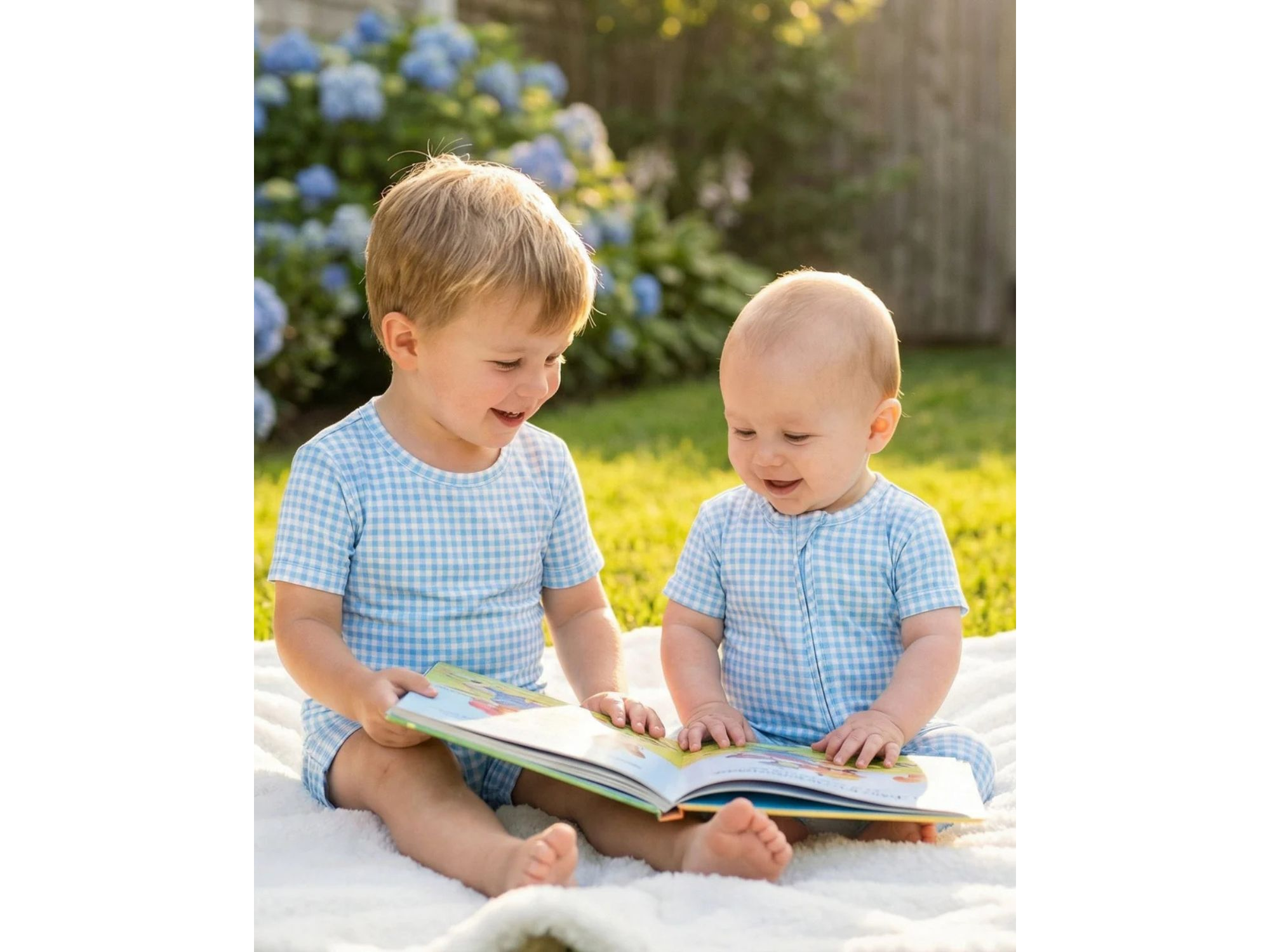Boys' Harbor Gingham Bamboo Sleeper - Baby — Image 3