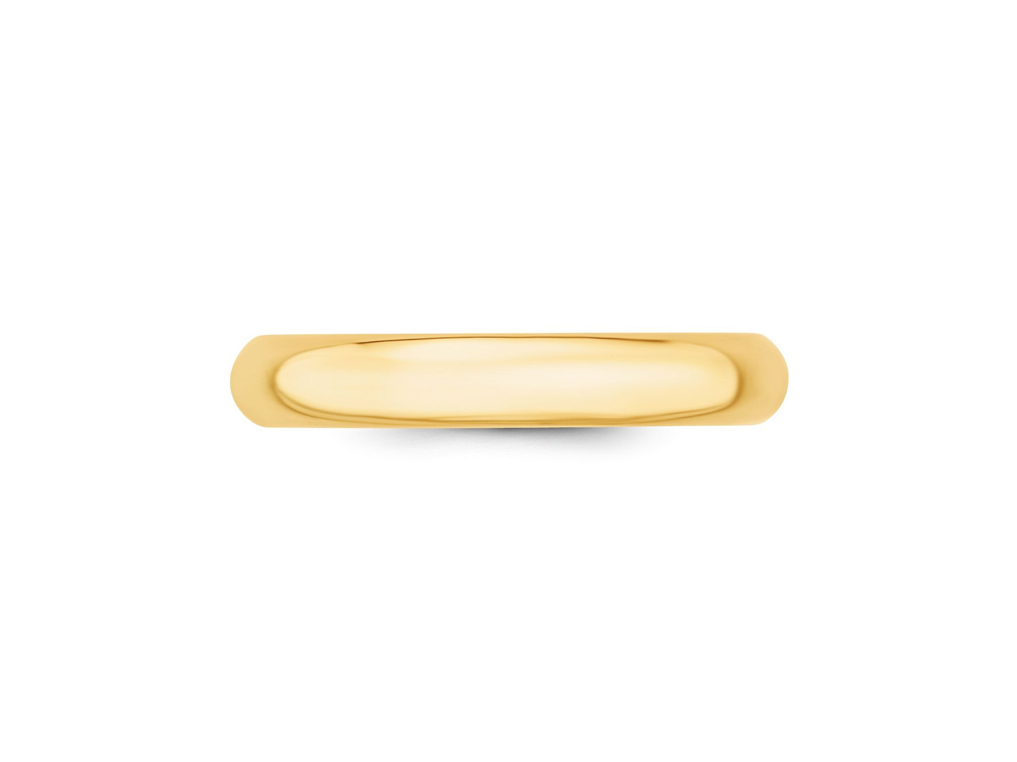 Men's 4mm Comfort Fit Band Ring in 14K Yellow Gold — Image 3