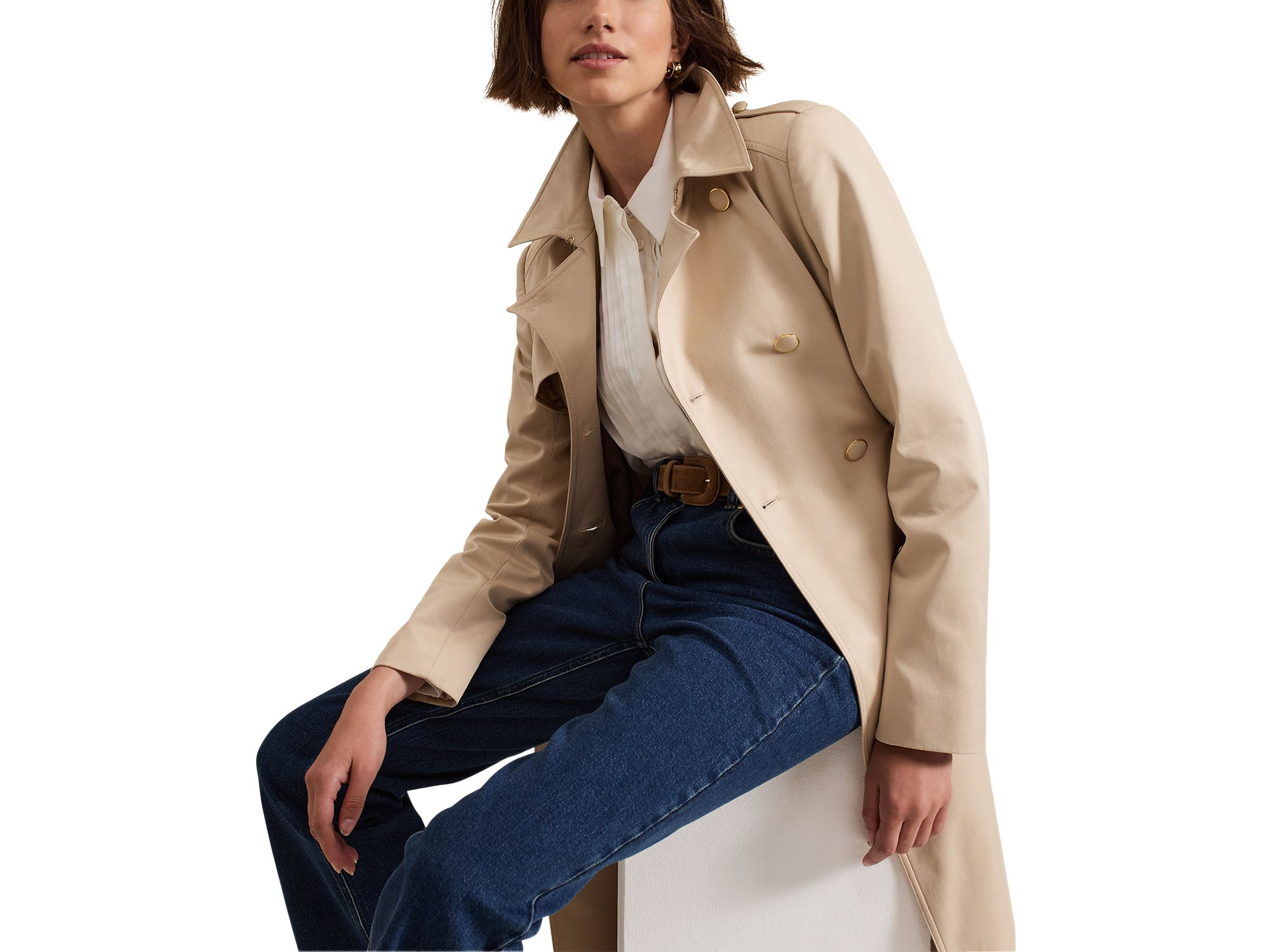 Cheryl Fitted Trench Button Up Jacket — Image 6