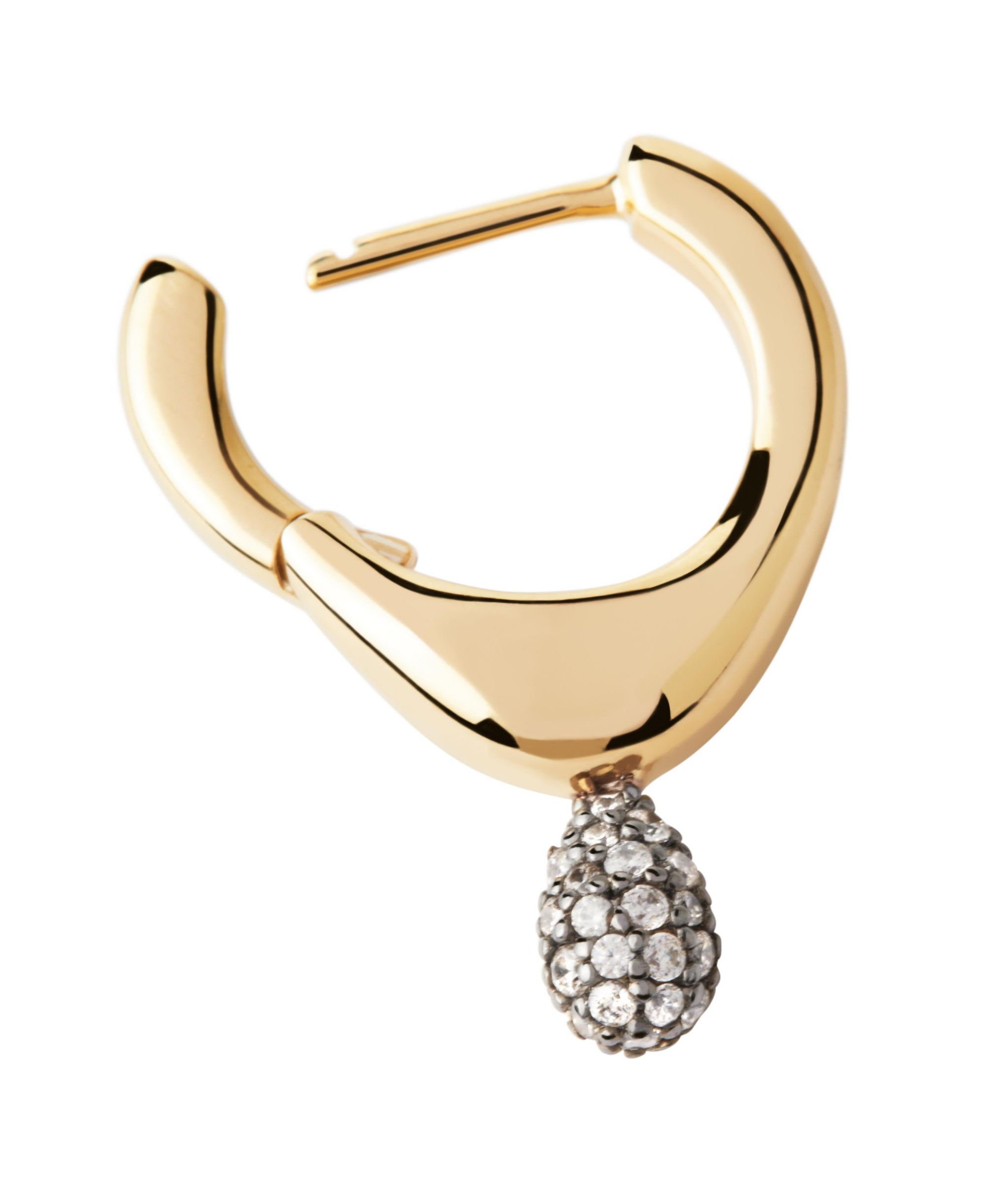 Women's Pave Lava Single Hoop — Image 4