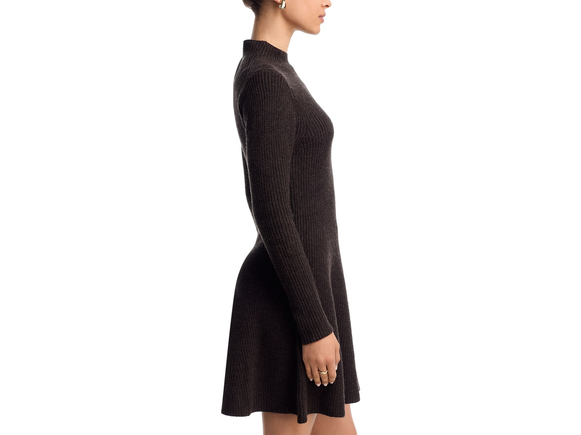 Mock Neck Knit Long Sleeve Dress - Exclusive — Image 5