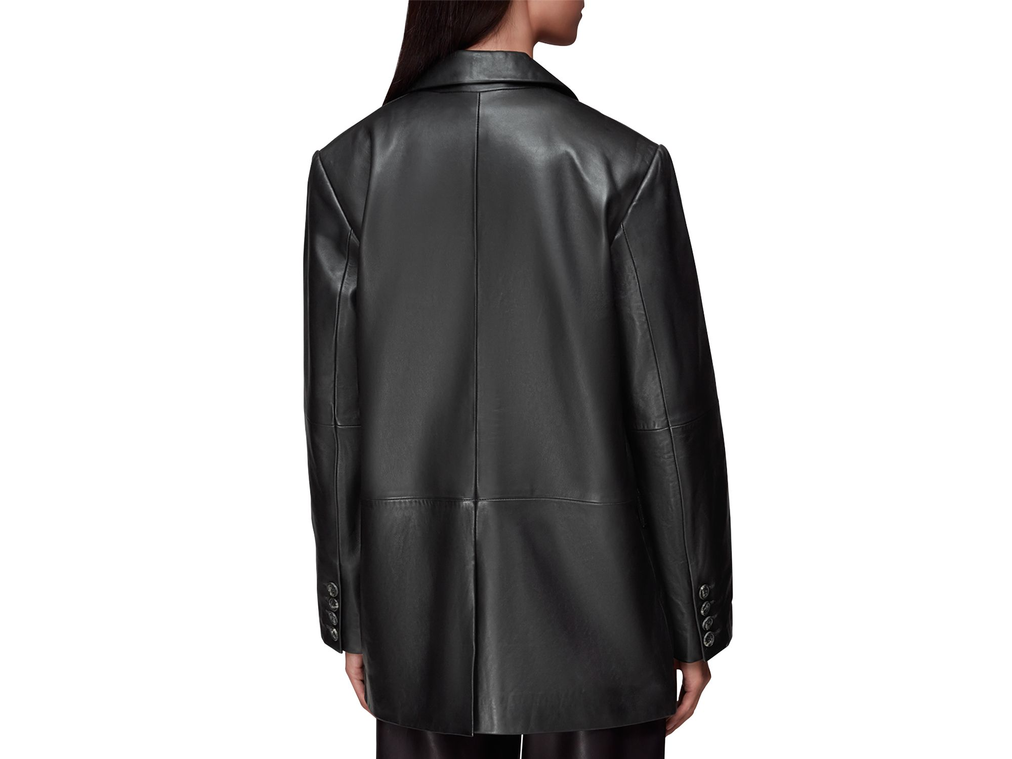 Stina Leather Blazer — Image 3